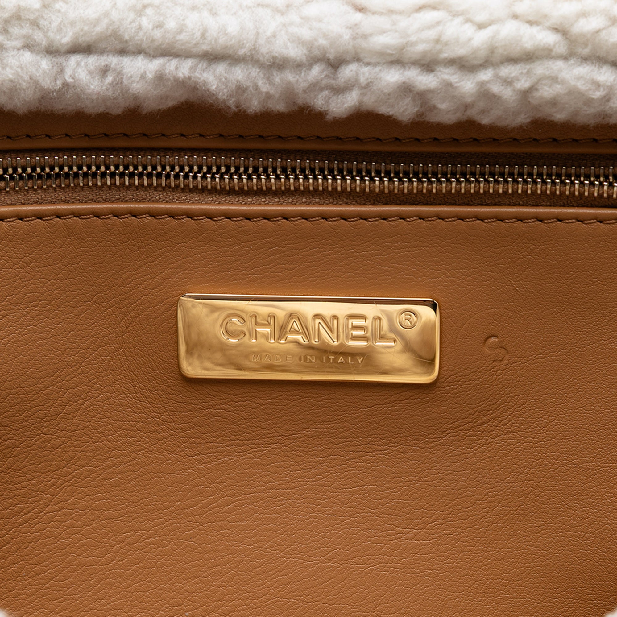 Chanel Medium Embroidered Suede 19 Flap with Shearling Trim - image 5