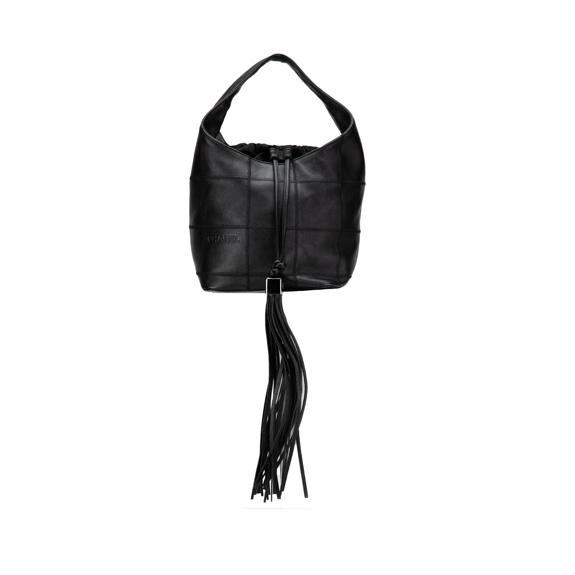 Chanel Calfskin Square Stitch Bucket Bag - image 1