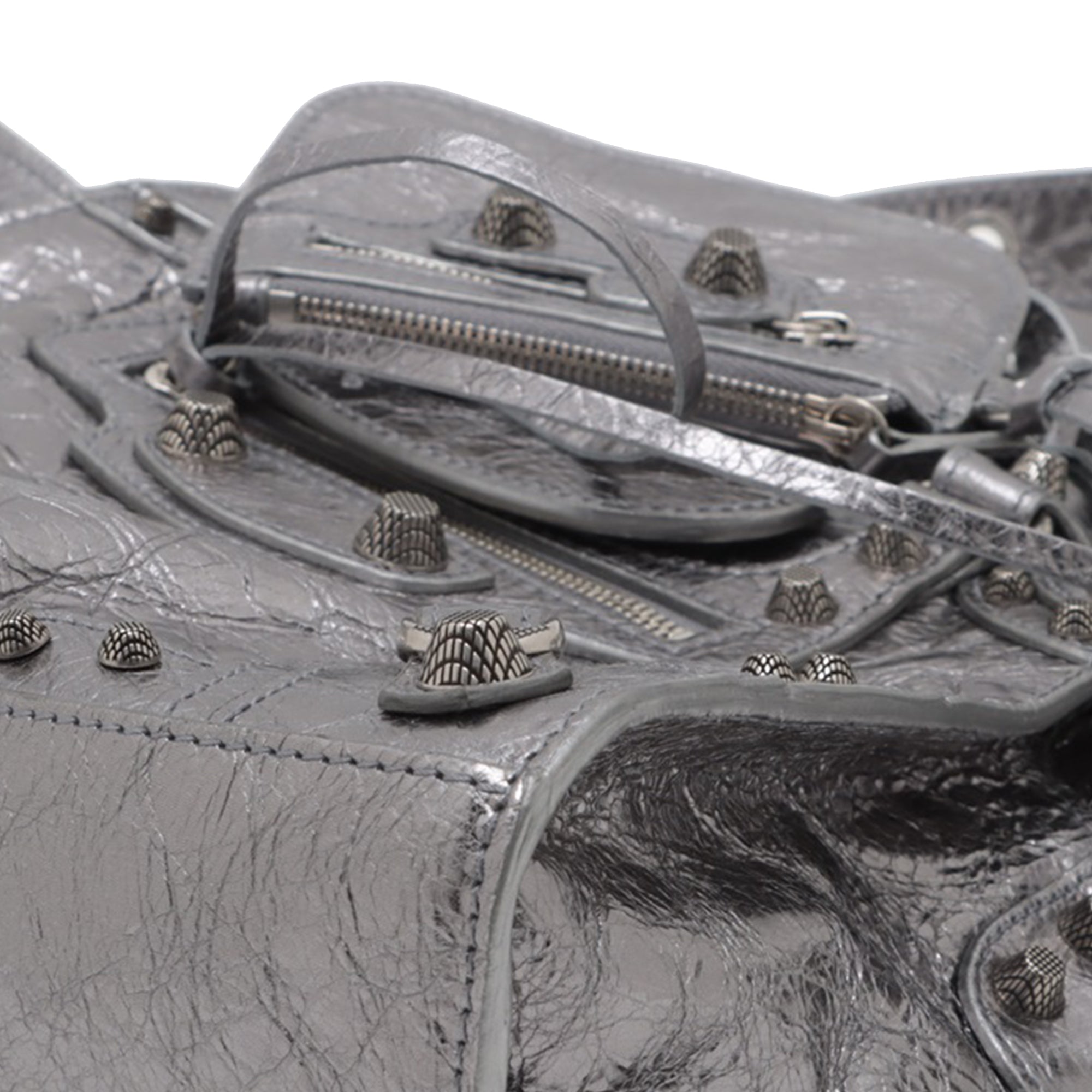 Balenciaga XS Metallic Lambskin Motocross Neo Cagole - image 6