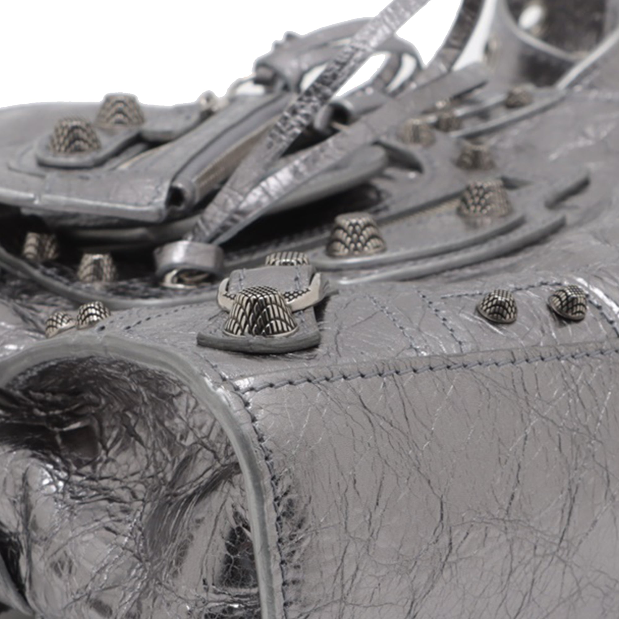 Balenciaga XS Metallic Lambskin Motocross Neo Cagole - image 7