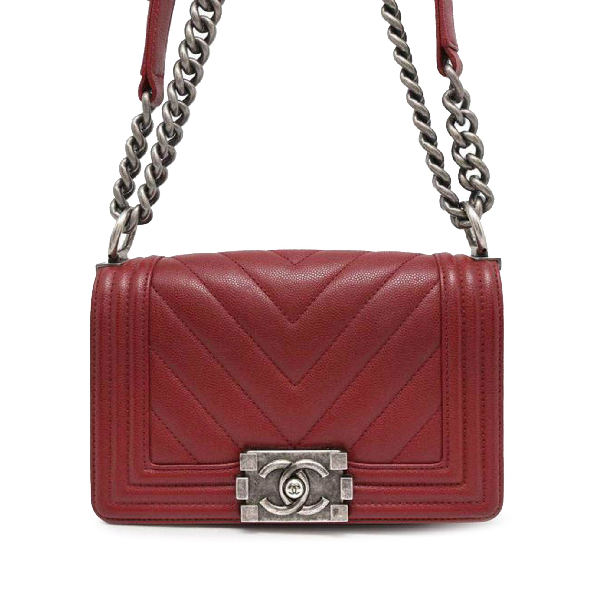 Chanel Small Chevron Caviar Boy Flap - image 1