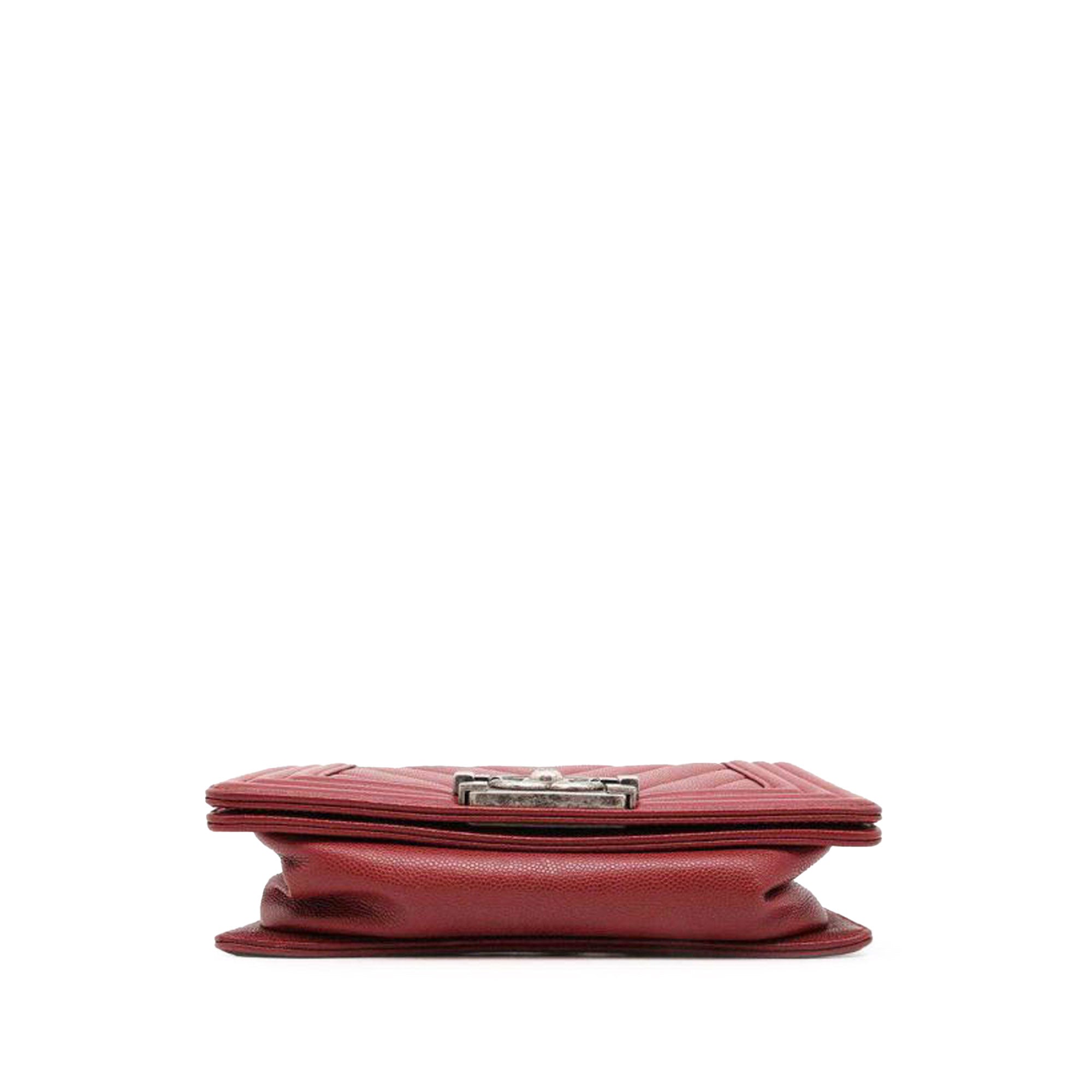 Chanel Small Chevron Caviar Boy Flap - image 3