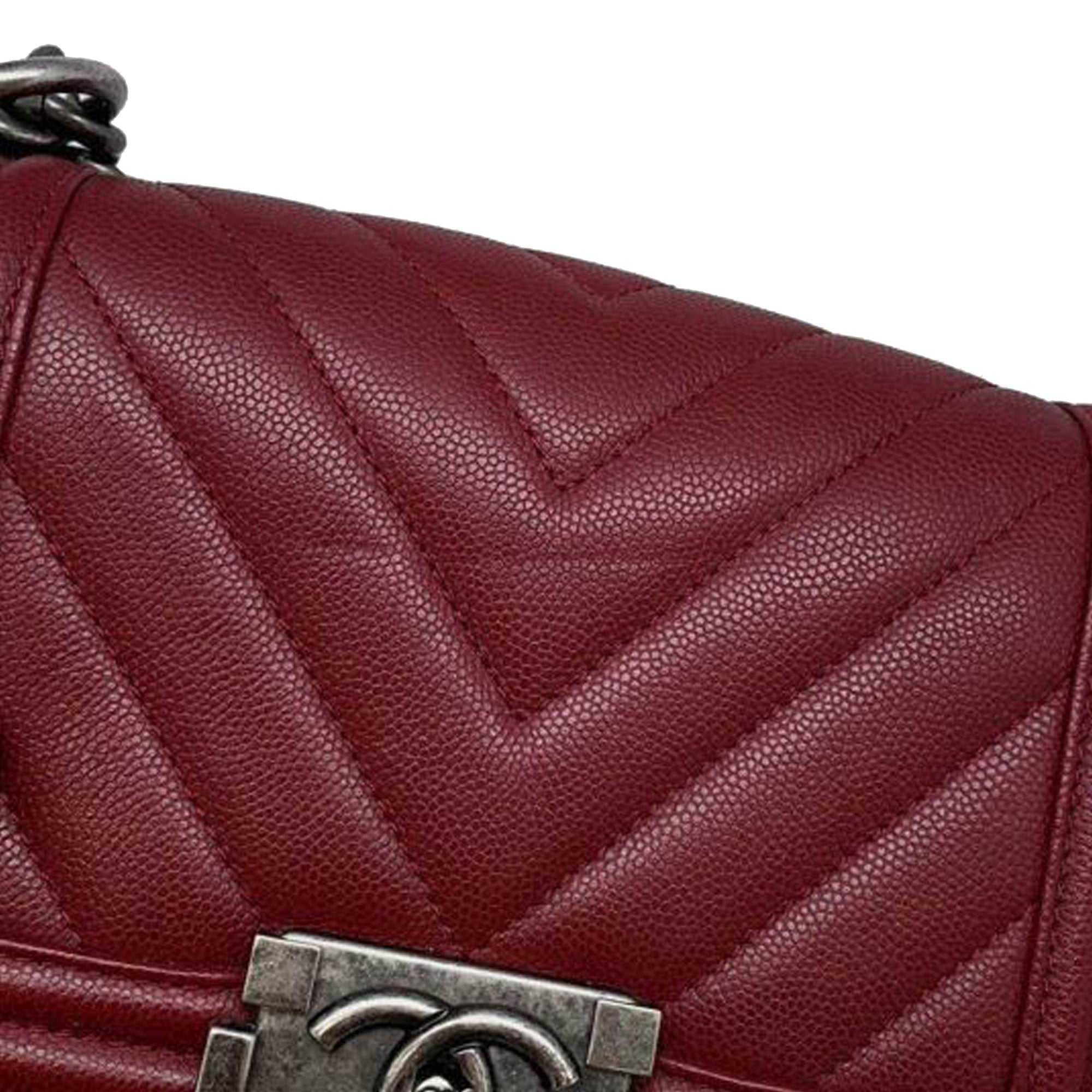 Chanel Small Chevron Caviar Boy Flap - image 7