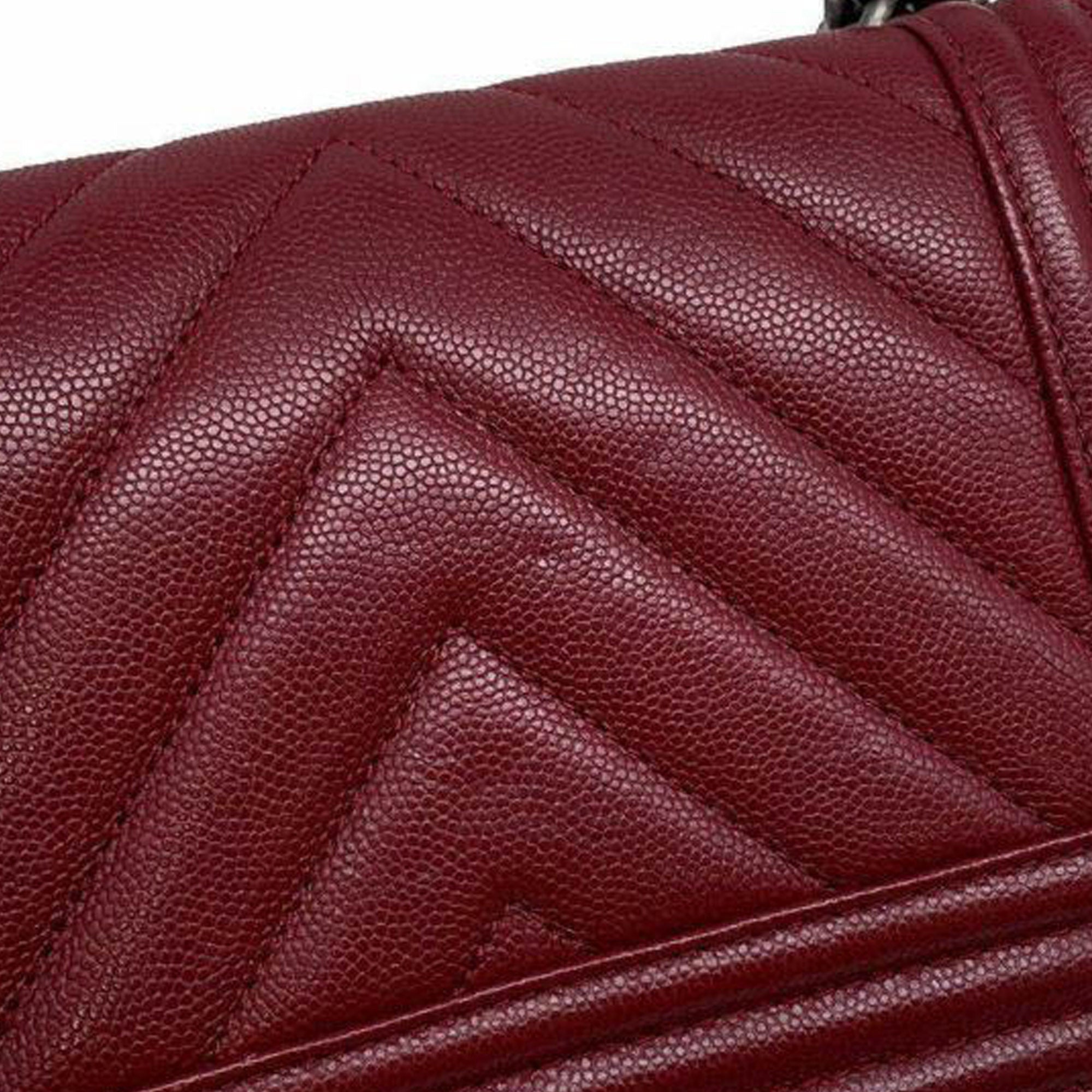 Chanel Small Chevron Caviar Boy Flap - image 8