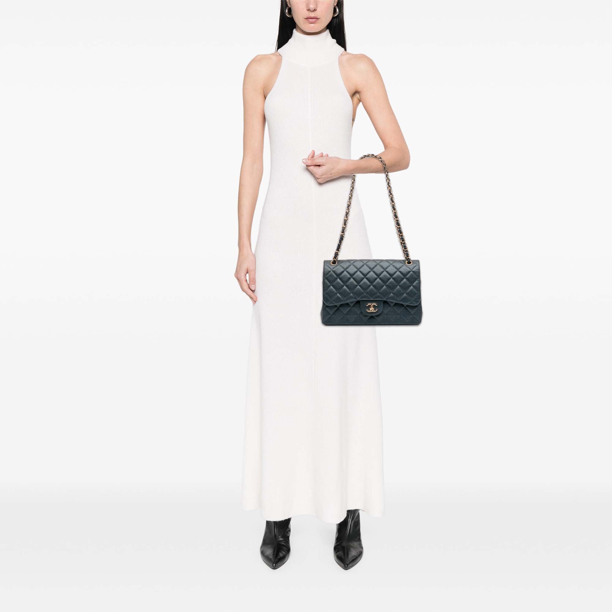 Chanel Medium Classic Iridescent Lambskin Double Flap - image 12