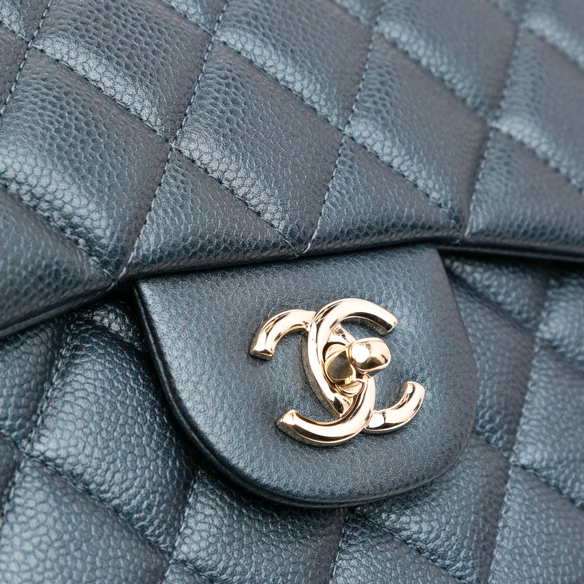 Chanel Medium Classic Iridescent Lambskin Double Flap - image 8