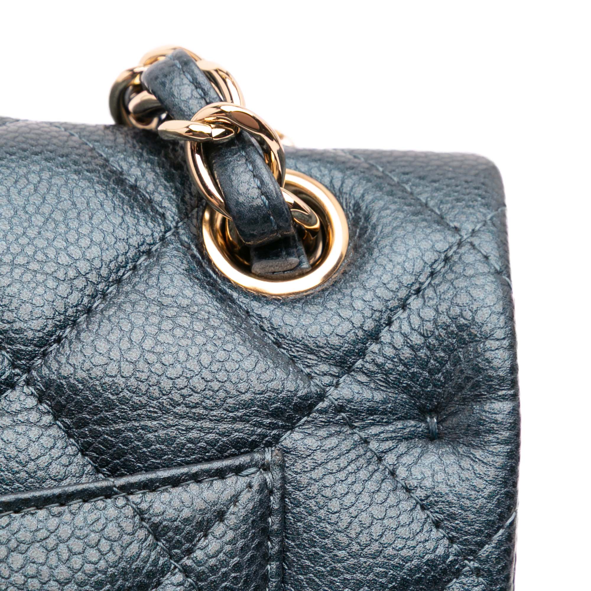 Chanel Medium Classic Iridescent Lambskin Double Flap - image 9