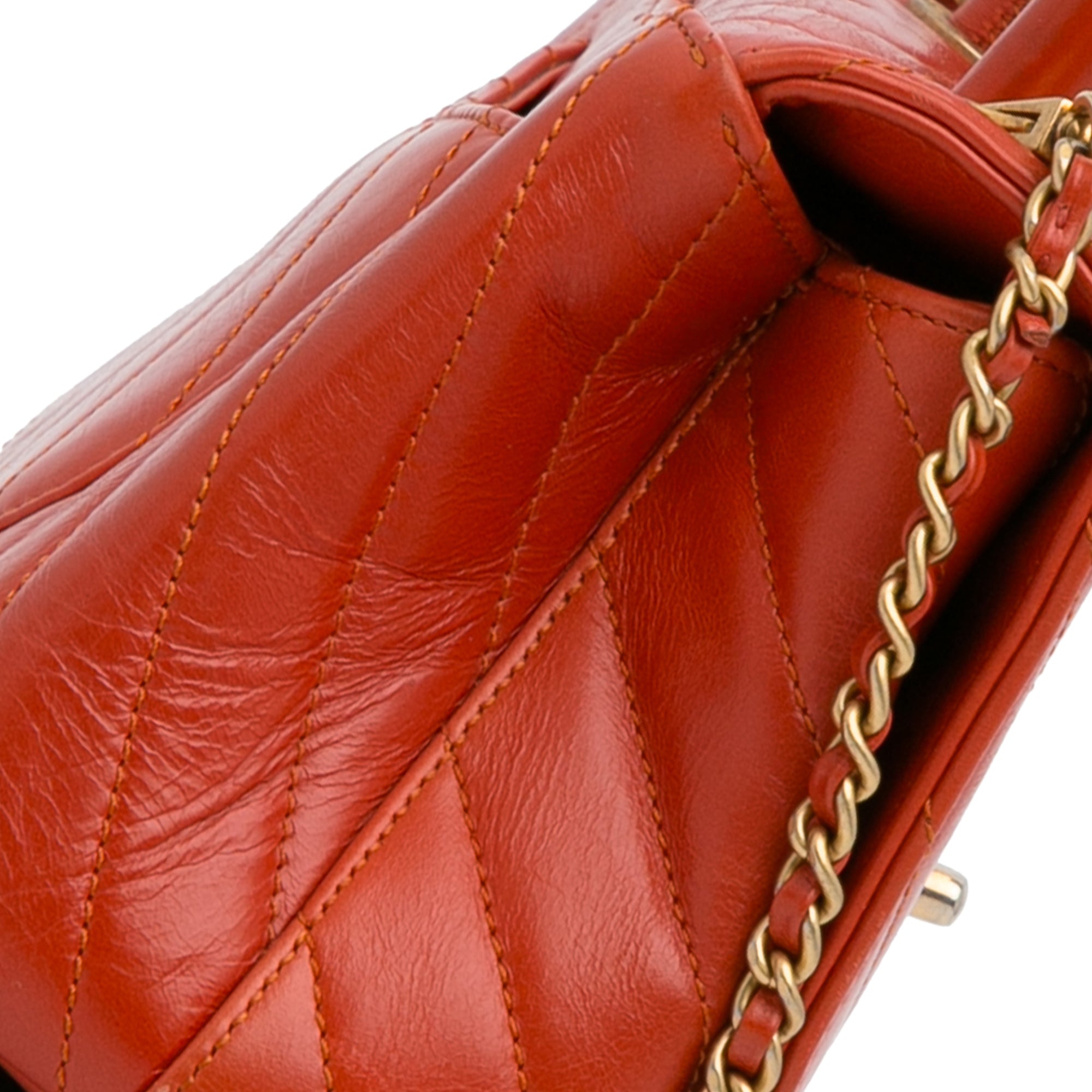 Chanel Small Lambskin Chevron Coco Top Handle Bag - image 18