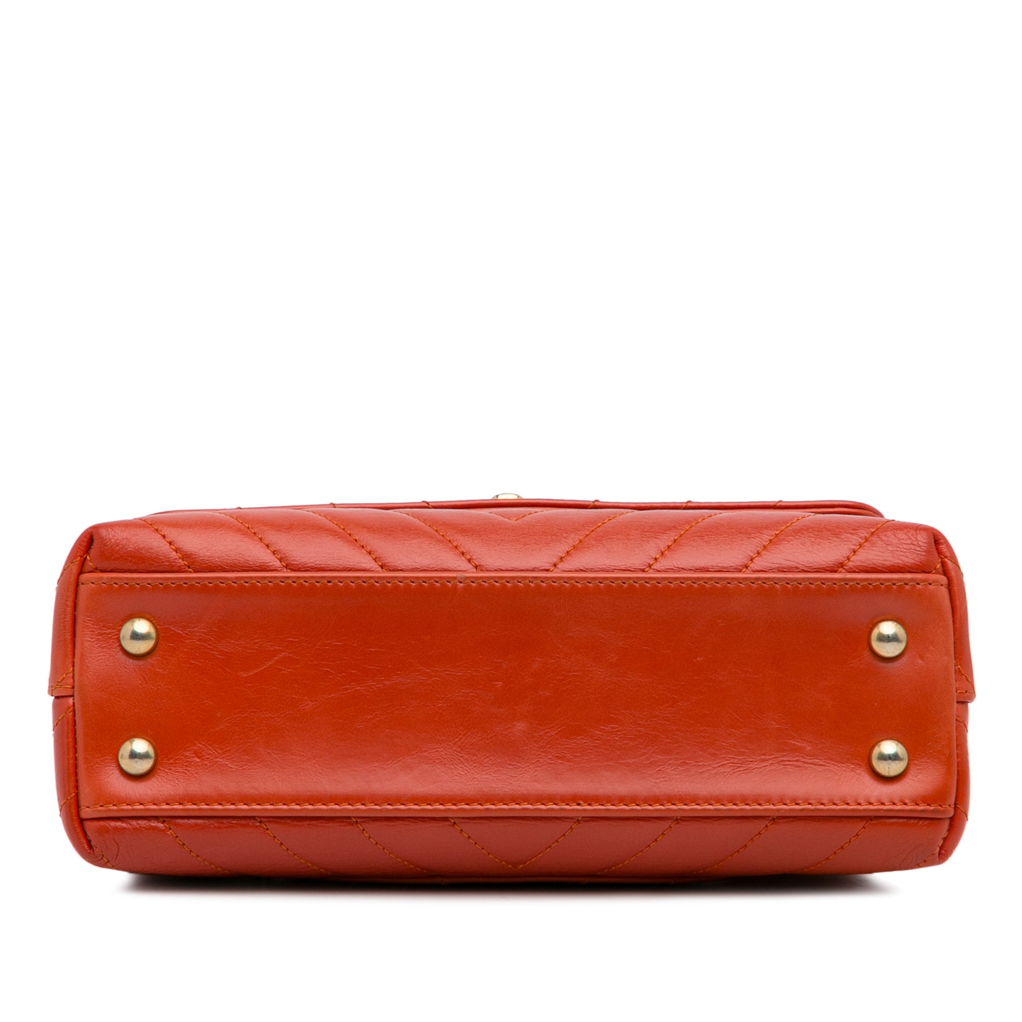 Chanel Small Lambskin Chevron Coco Top Handle Bag - image 4