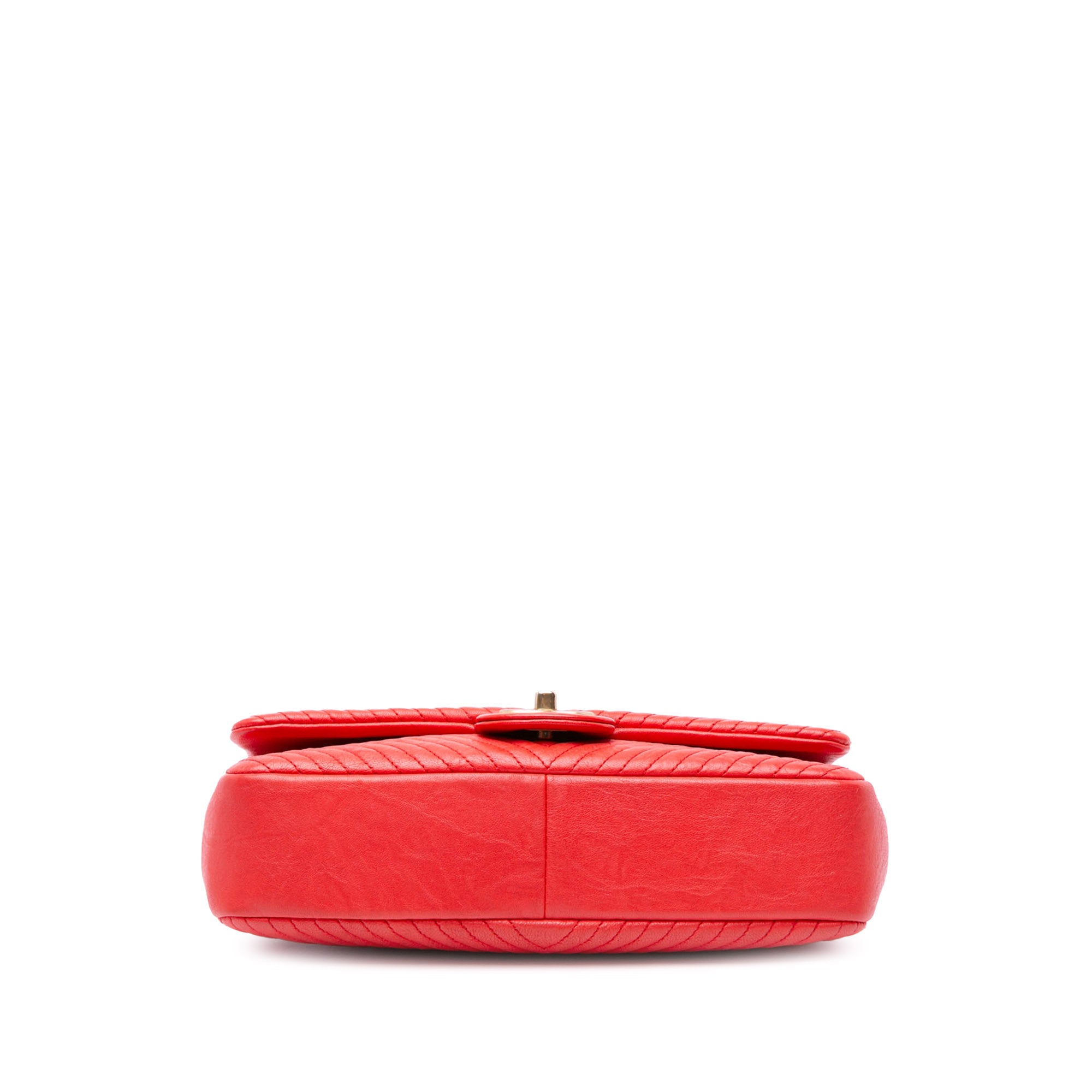 Chanel Medium Chevron Wrinkled Calfskin Medallion Charm Flap - image 3