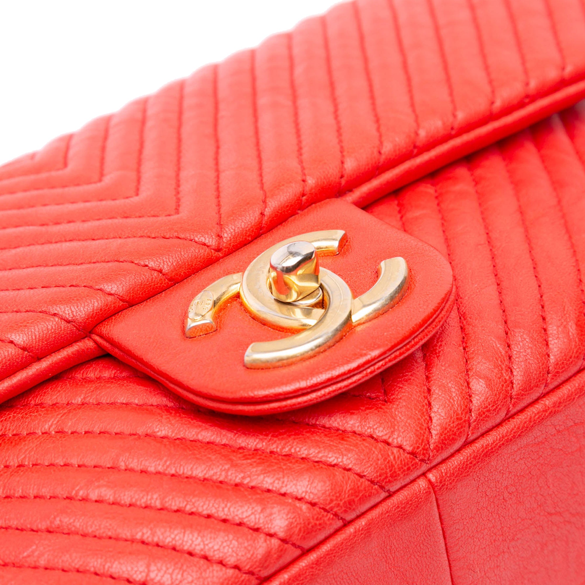 Chanel Medium Chevron Wrinkled Calfskin Medallion Charm Flap - image 7