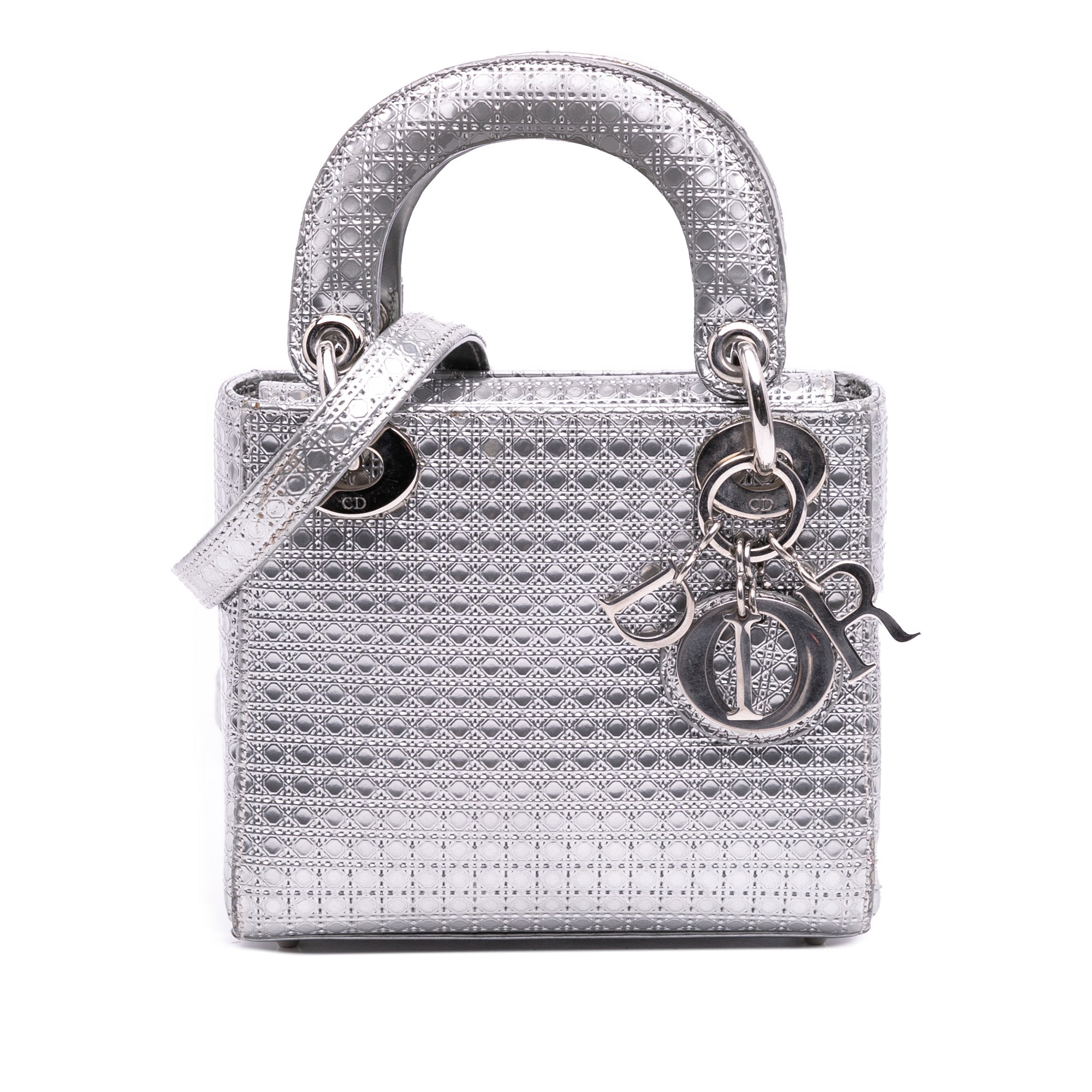 Dior Mini Metallic Patent Microcannage Lady Dior - image 1