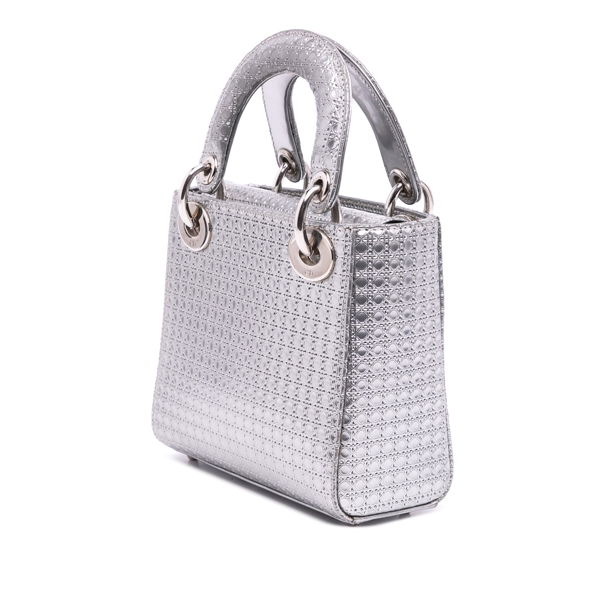 Dior Mini Metallic Patent Microcannage Lady Dior - image 2