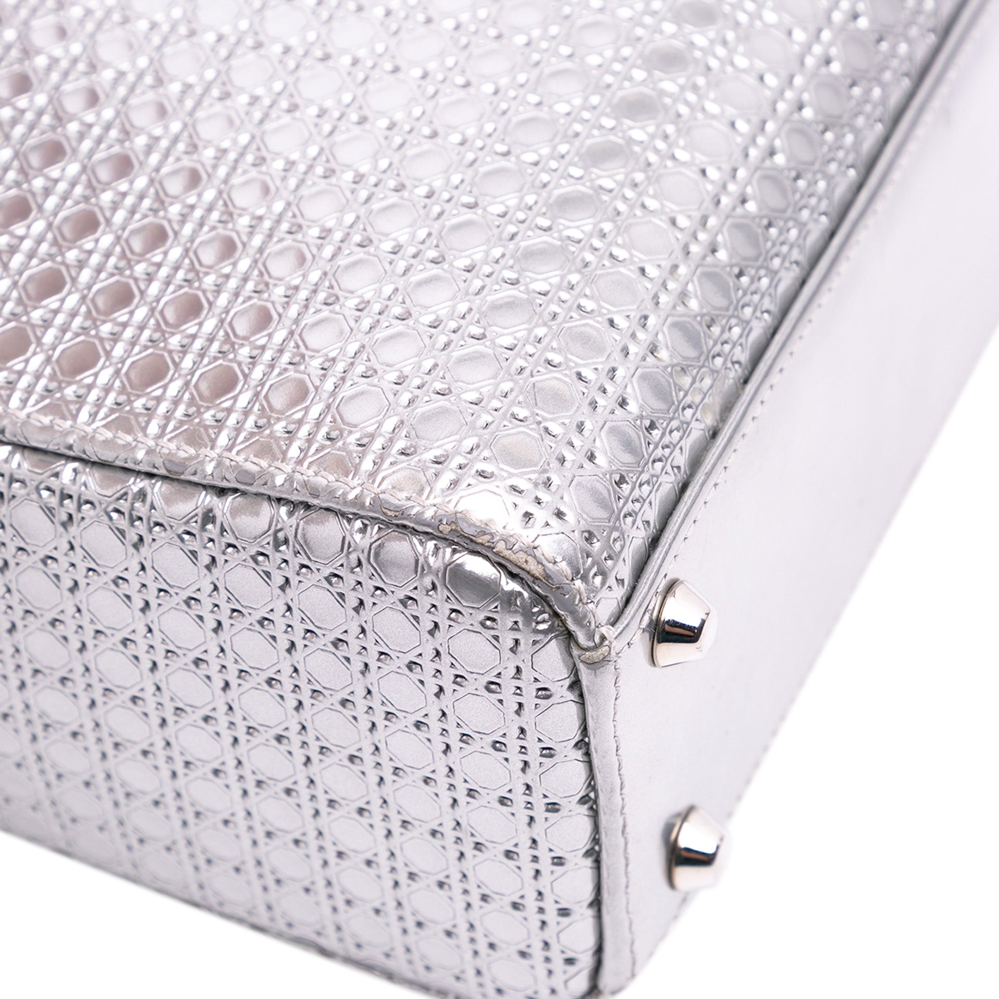 Dior Mini Metallic Patent Microcannage Lady Dior - image 7