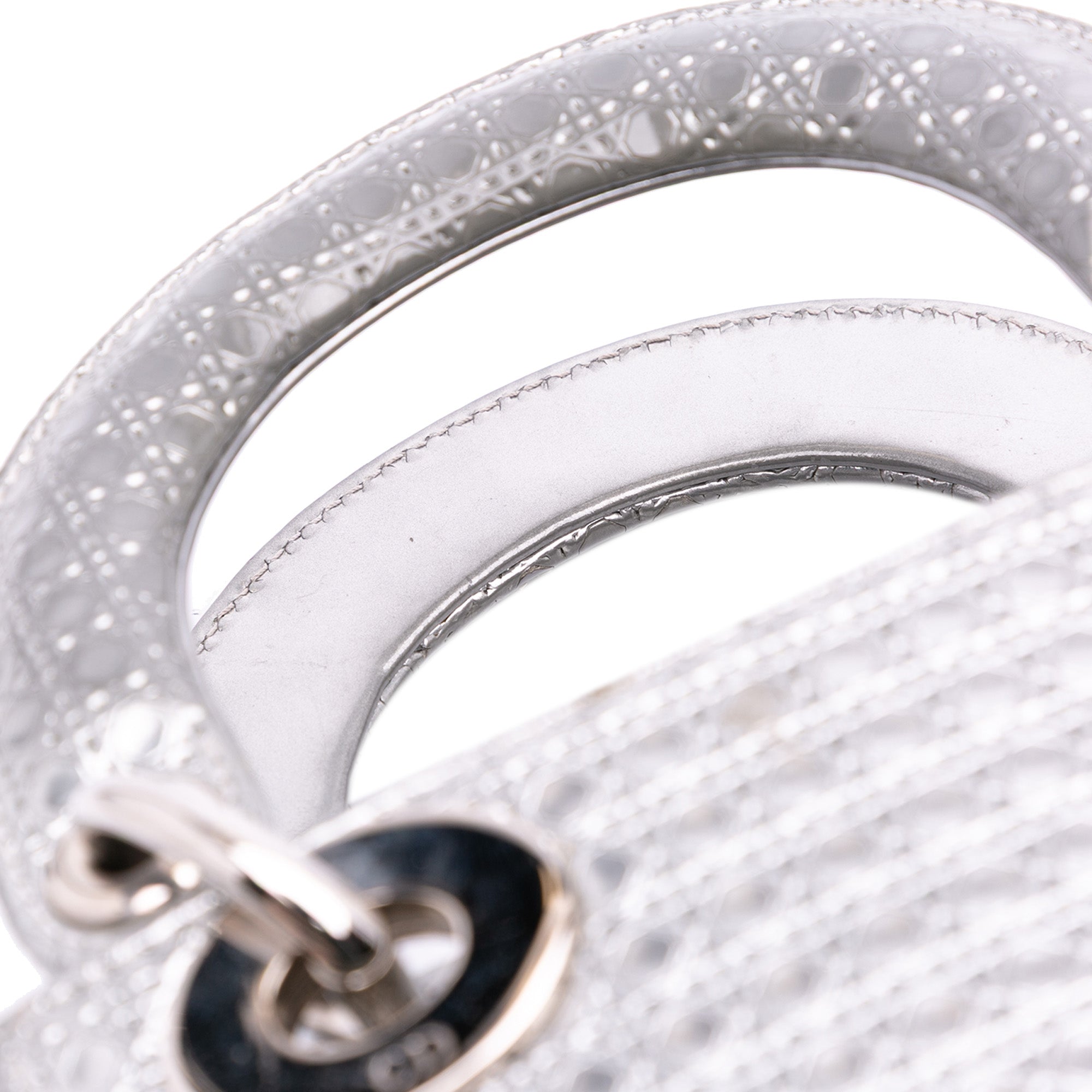 Dior Mini Metallic Patent Microcannage Lady Dior - image 9