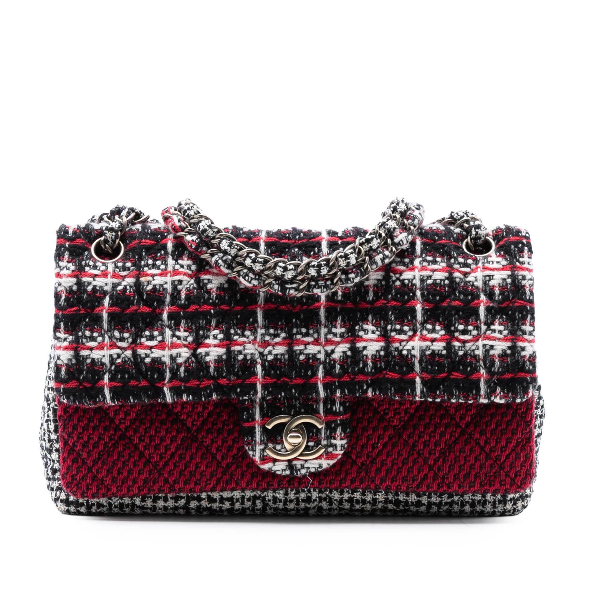 Chanel Medium CC Tweed Multi Print Double Flap - image 1