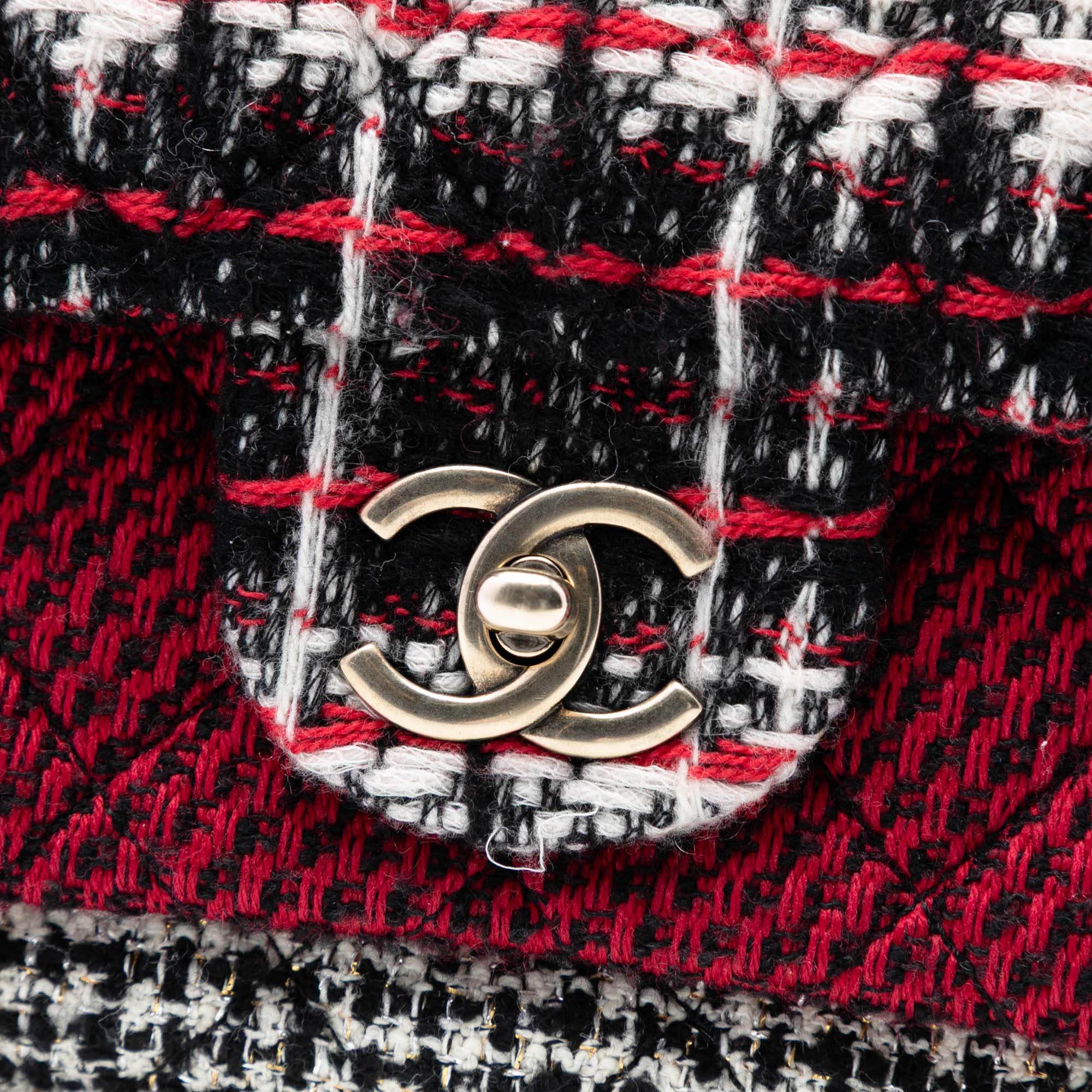 Chanel Medium CC Tweed Multi Print Double Flap - image 6