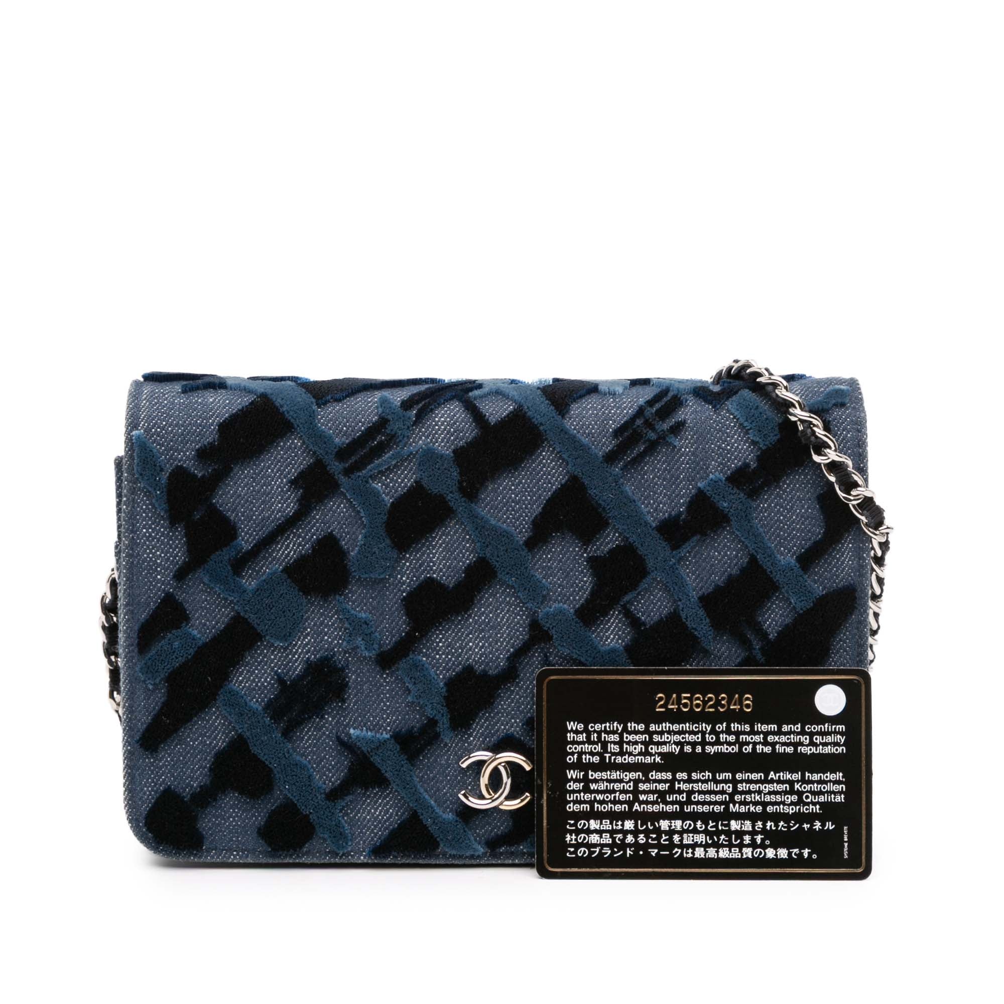 Chanel Denim and Velvet Wallet On Chain - image 12