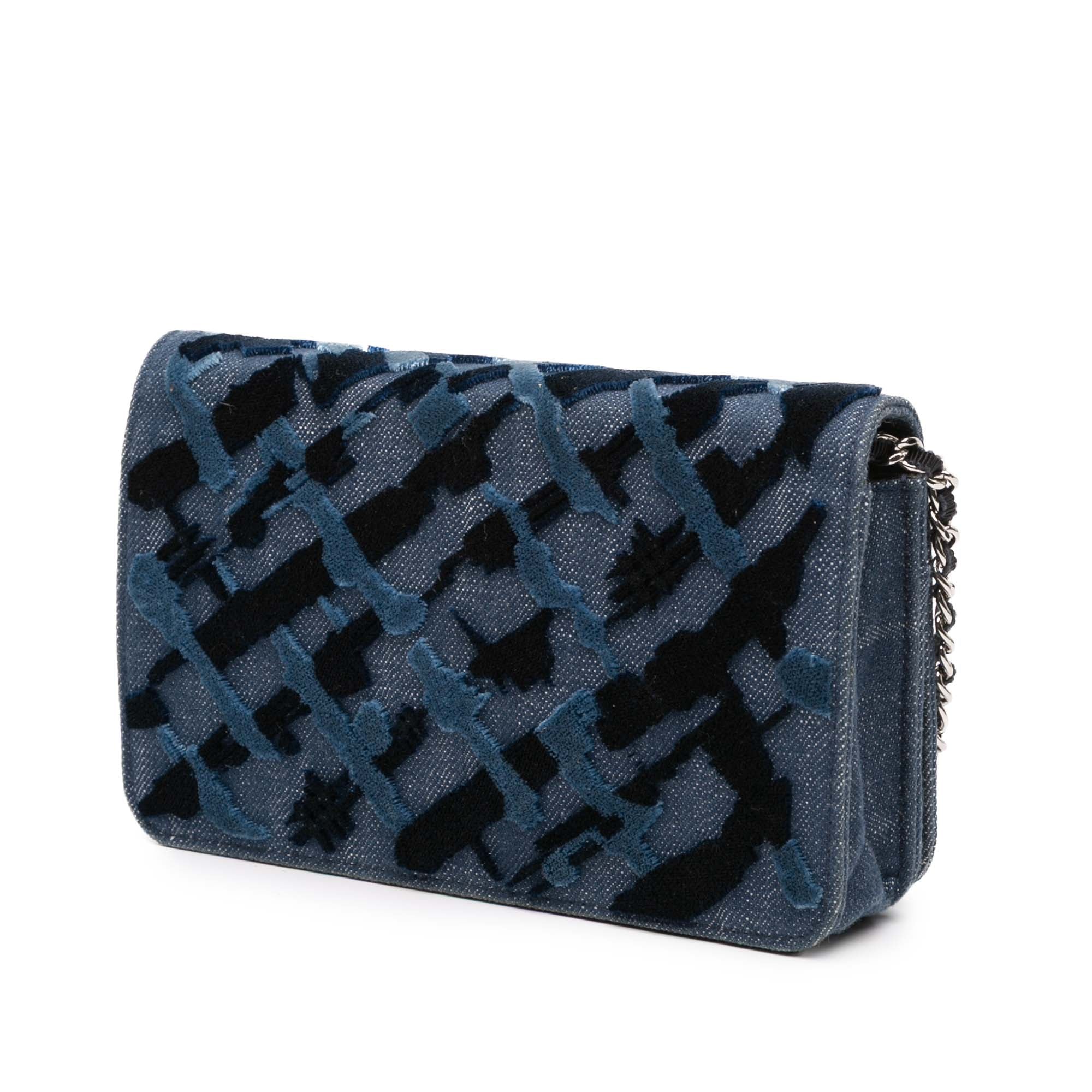 Chanel Denim and Velvet Wallet On Chain - image 2