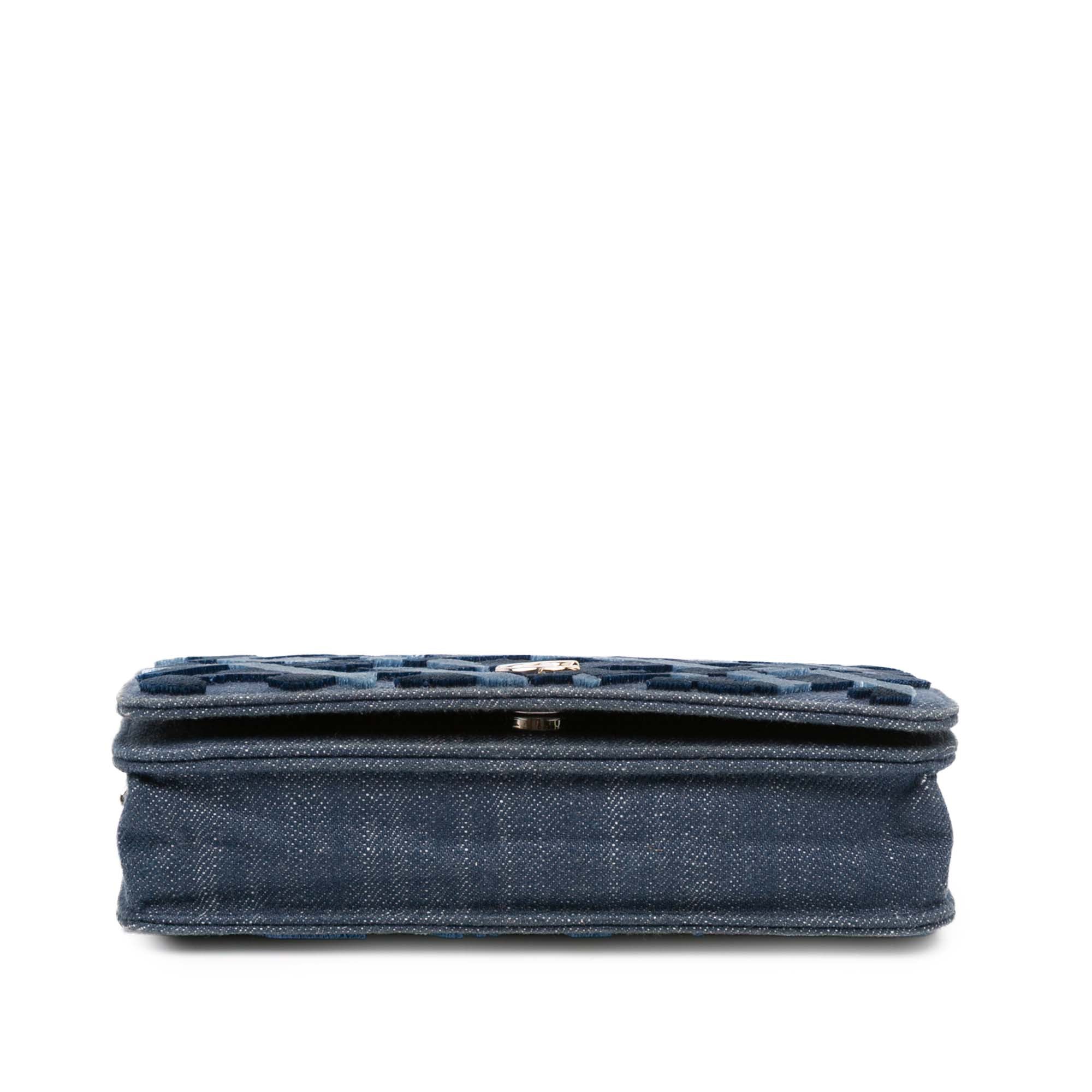 Chanel Denim and Velvet Wallet On Chain - image 3
