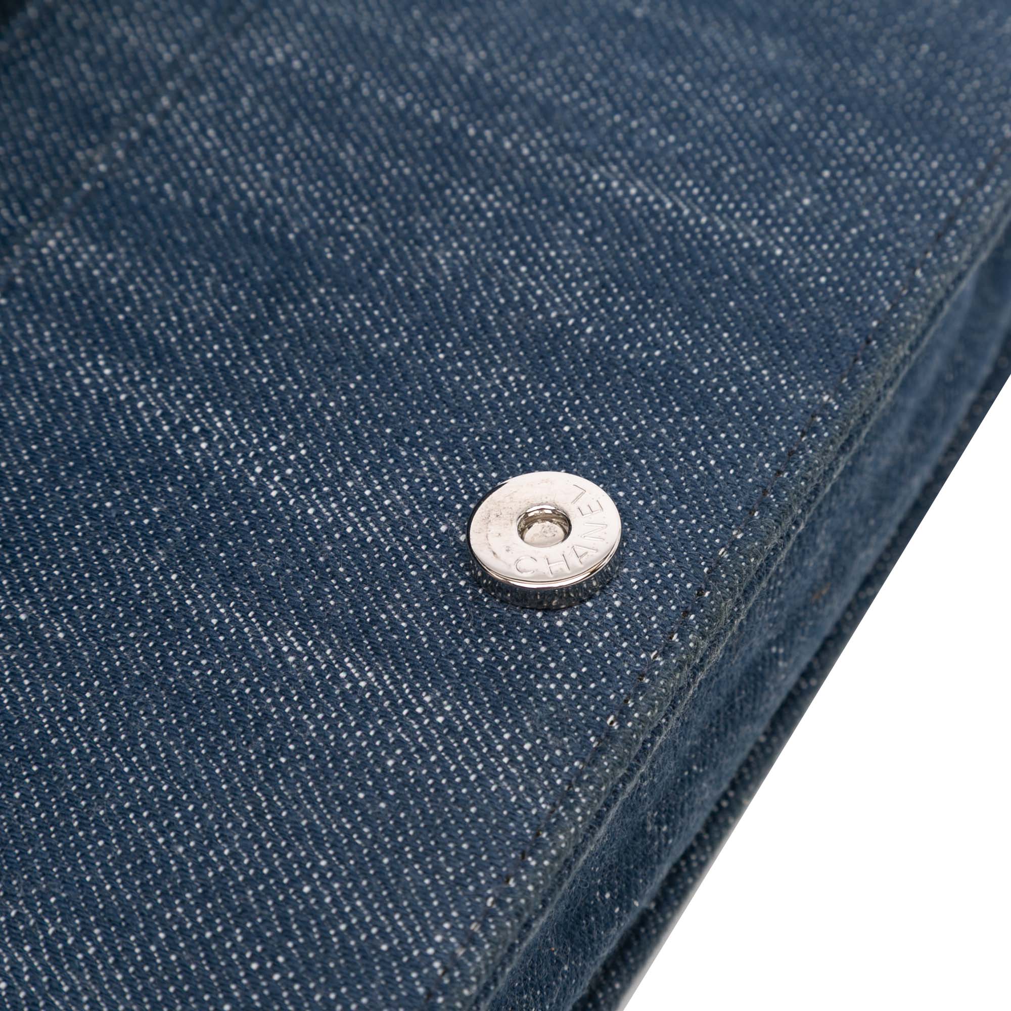 Chanel Denim and Velvet Wallet On Chain - image 8