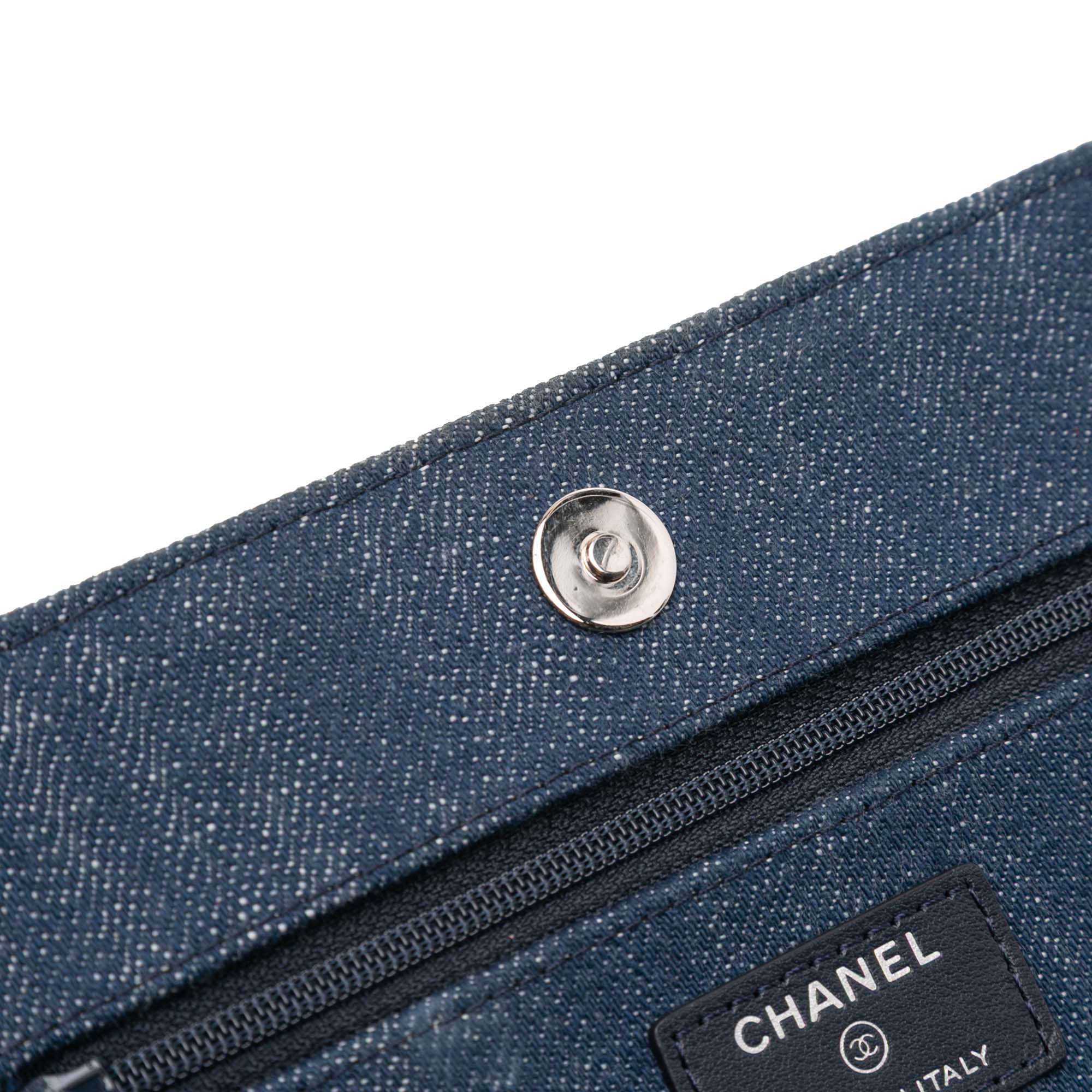 Chanel Denim and Velvet Wallet On Chain - image 9