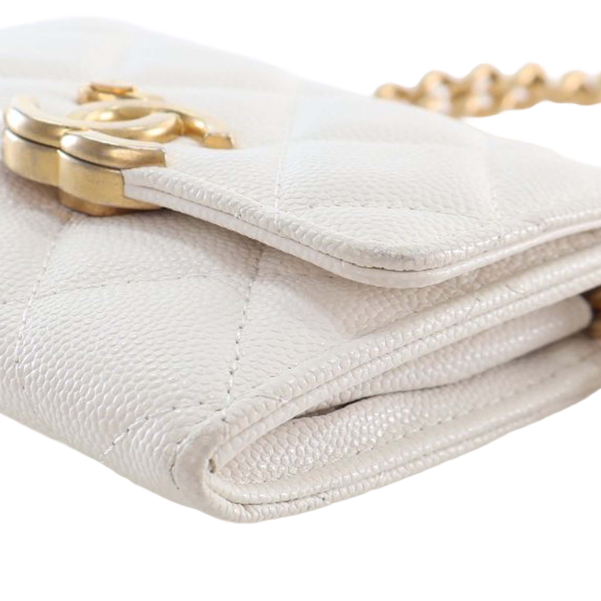 Chanel Quilted Caviar Card Holder on Chain - image 10