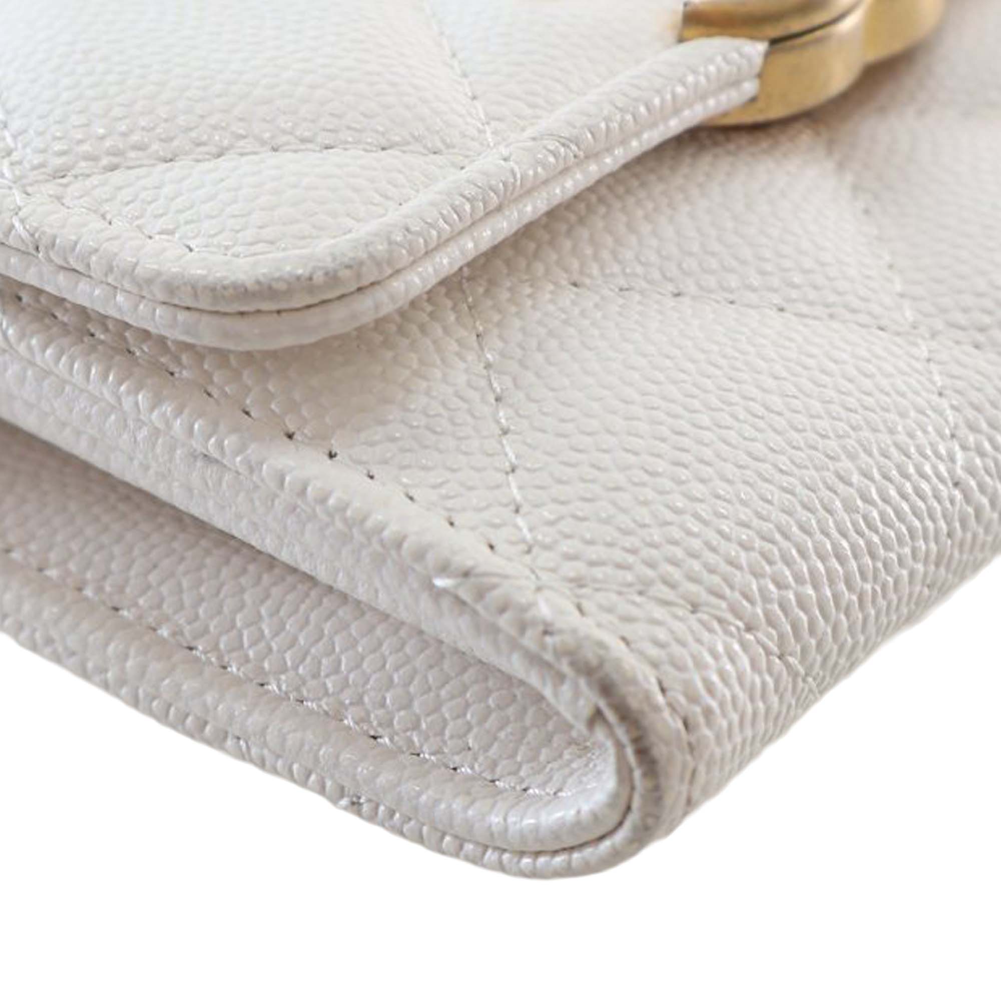 Chanel Quilted Caviar Card Holder on Chain - image 11