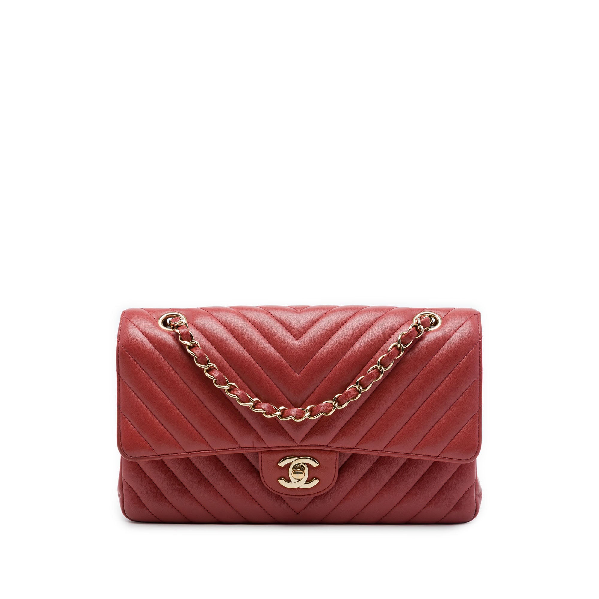 Chanel Medium Classic Chevron Lambskin Double Flap - image 1