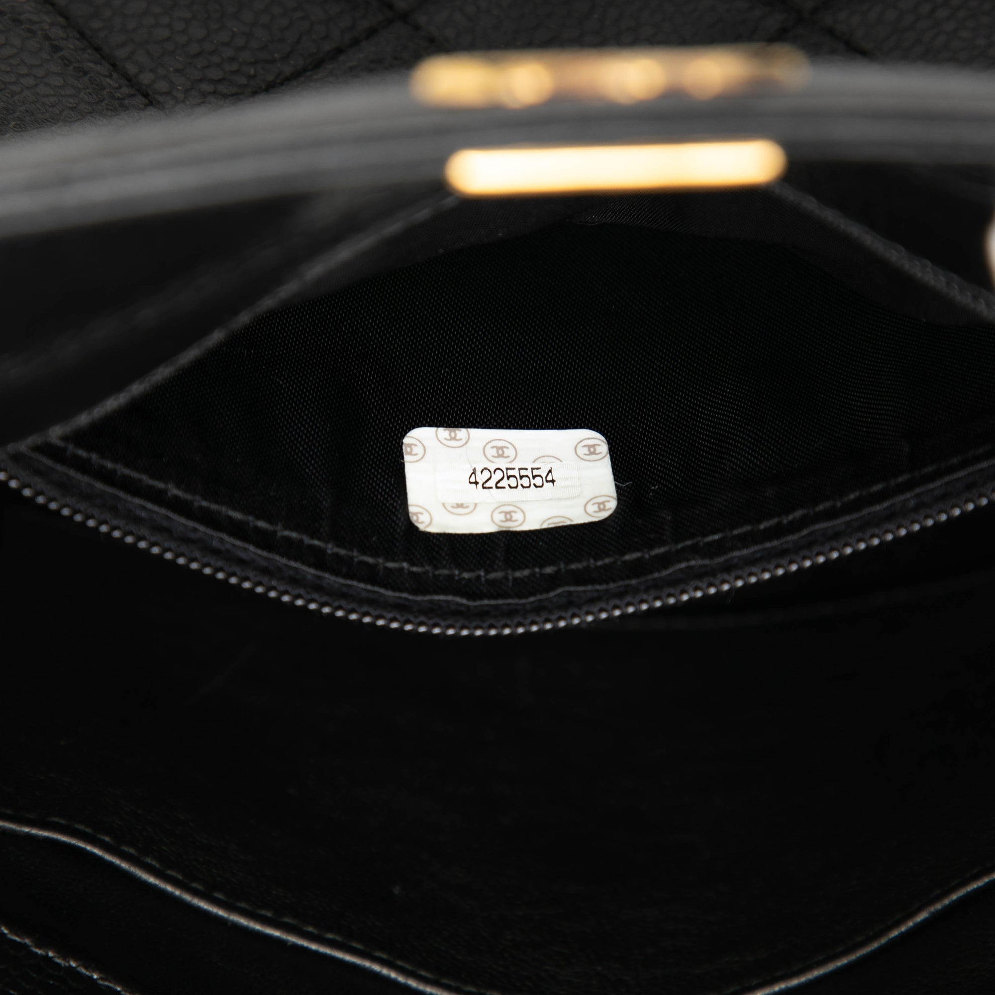 Chanel CC Quilted Caviar Carved Buckle Box Bag - image 6