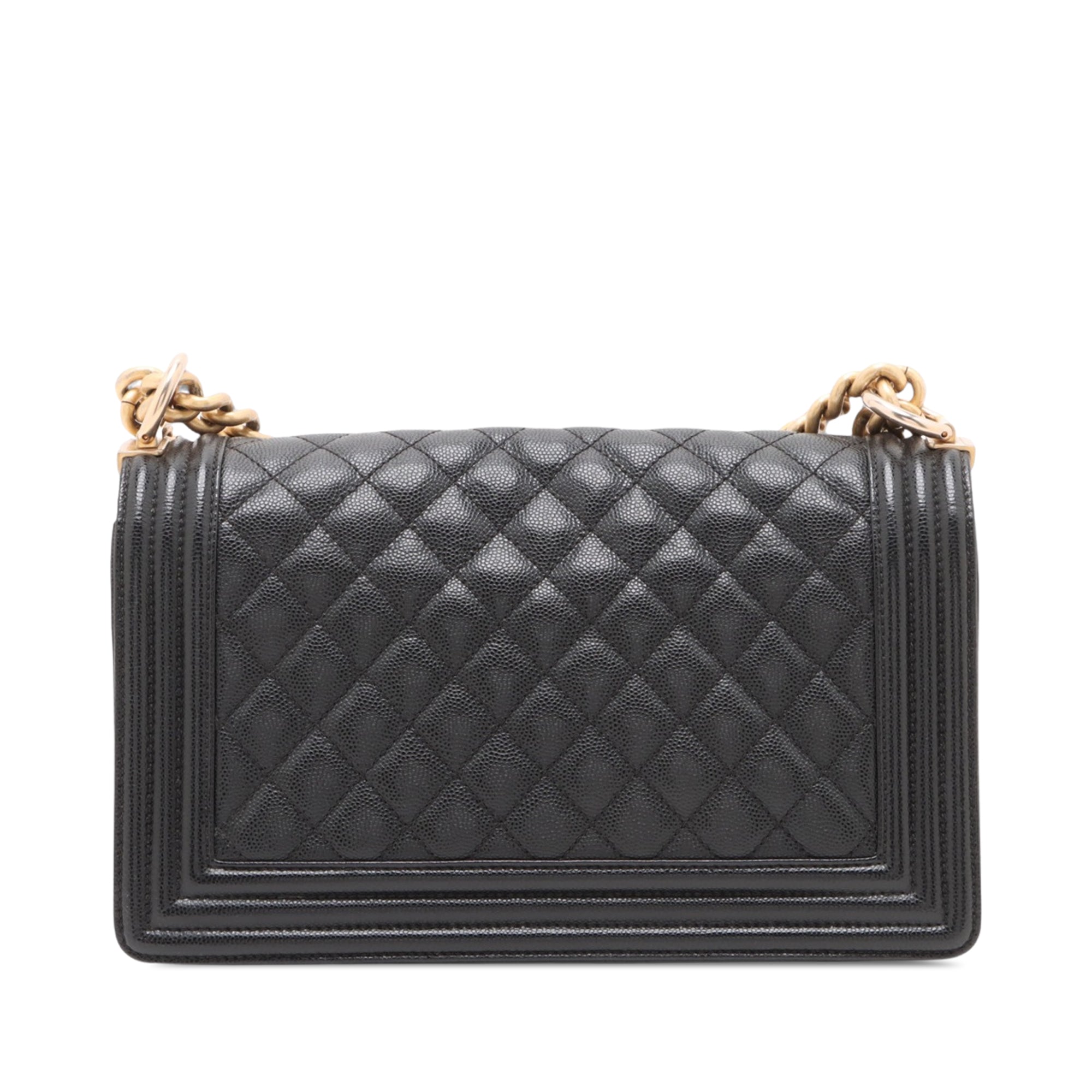 Chanel Old Medium Quilted Caviar Boy Flap - image 2