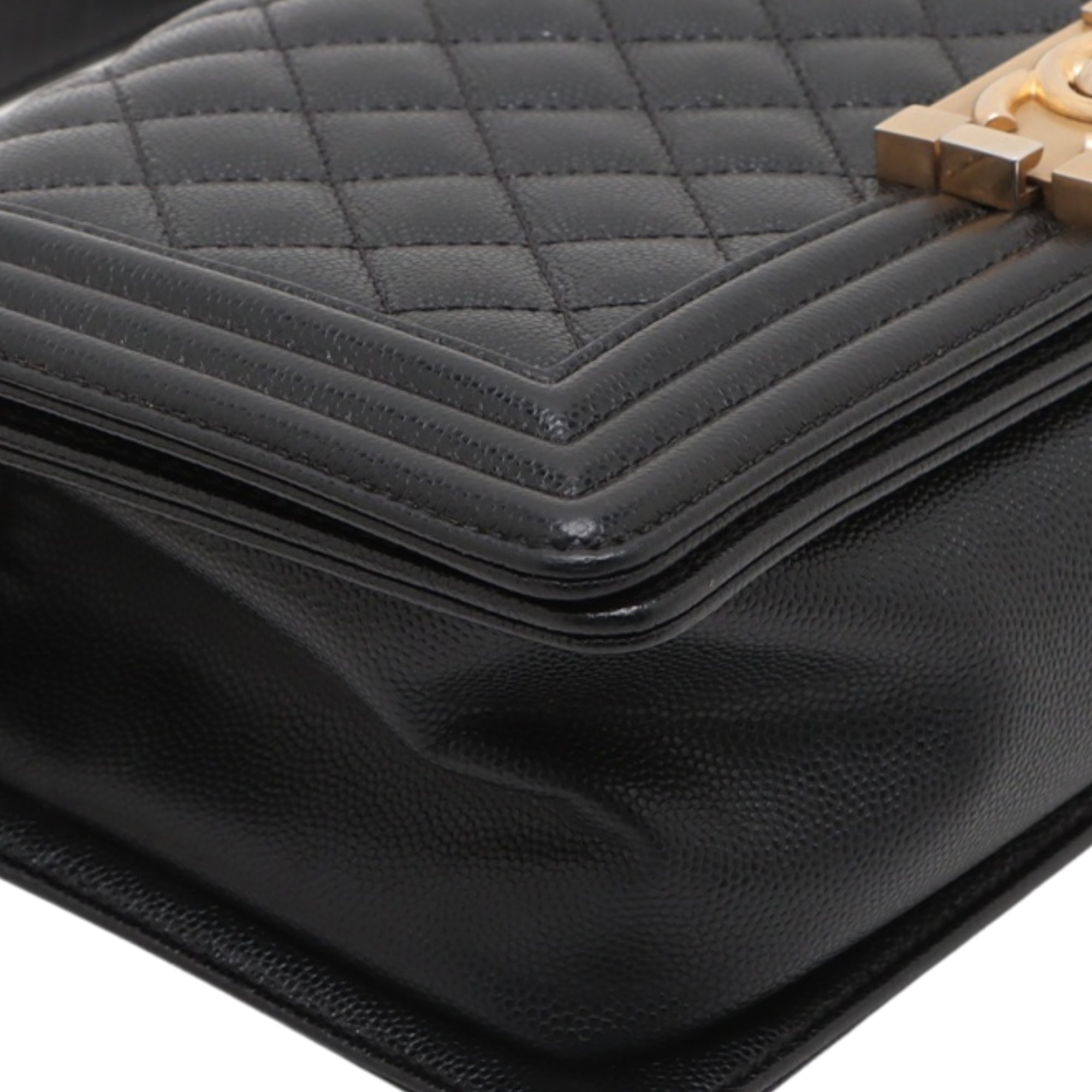 Chanel Old Medium Quilted Caviar Boy Flap - image 7