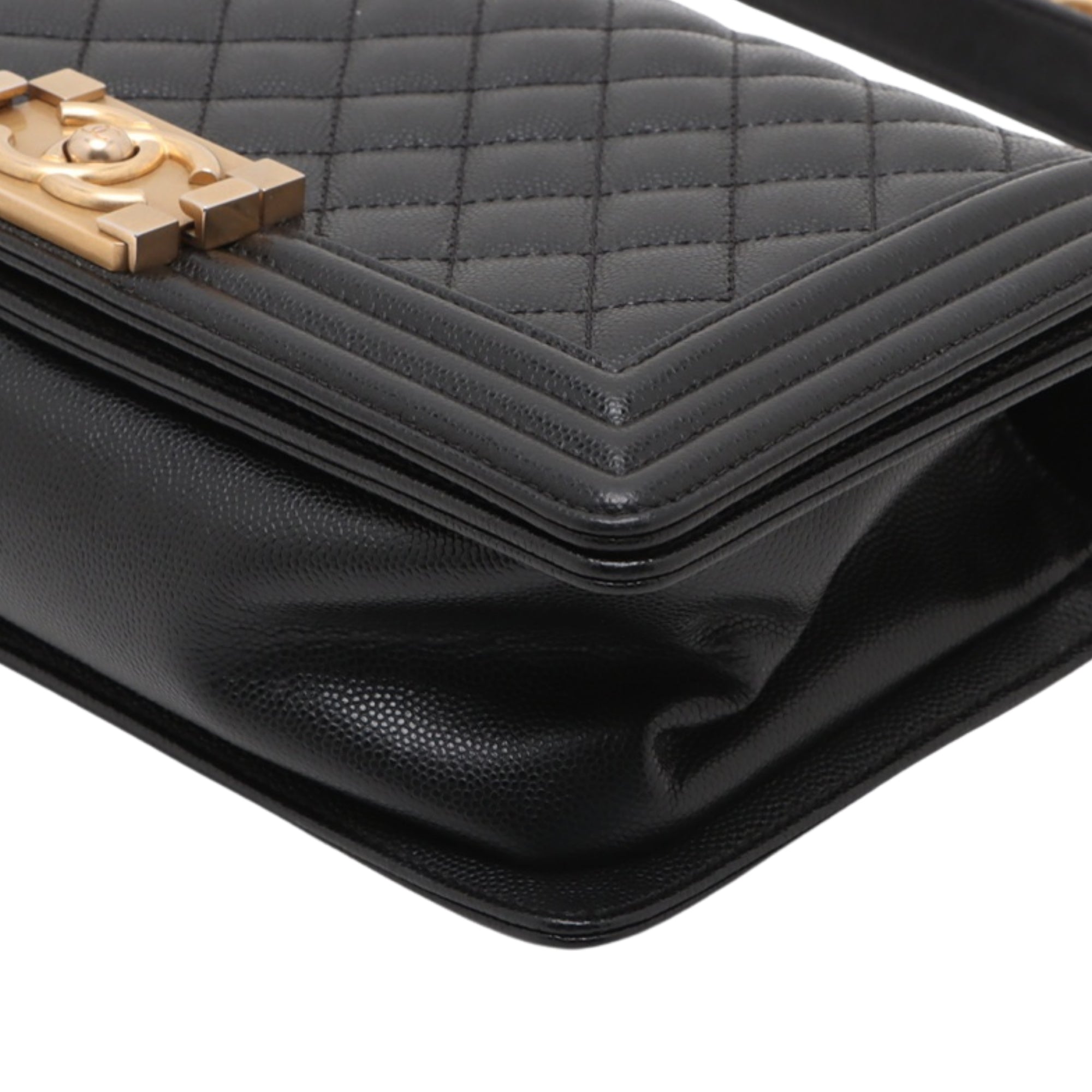 Chanel Old Medium Quilted Caviar Boy Flap - image 8