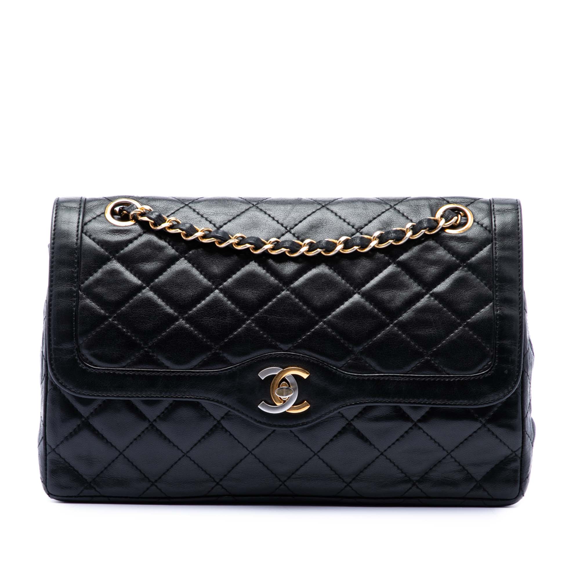 Chanel Limited Edition Paris Quilted Lambskin Double Flap - image 1
