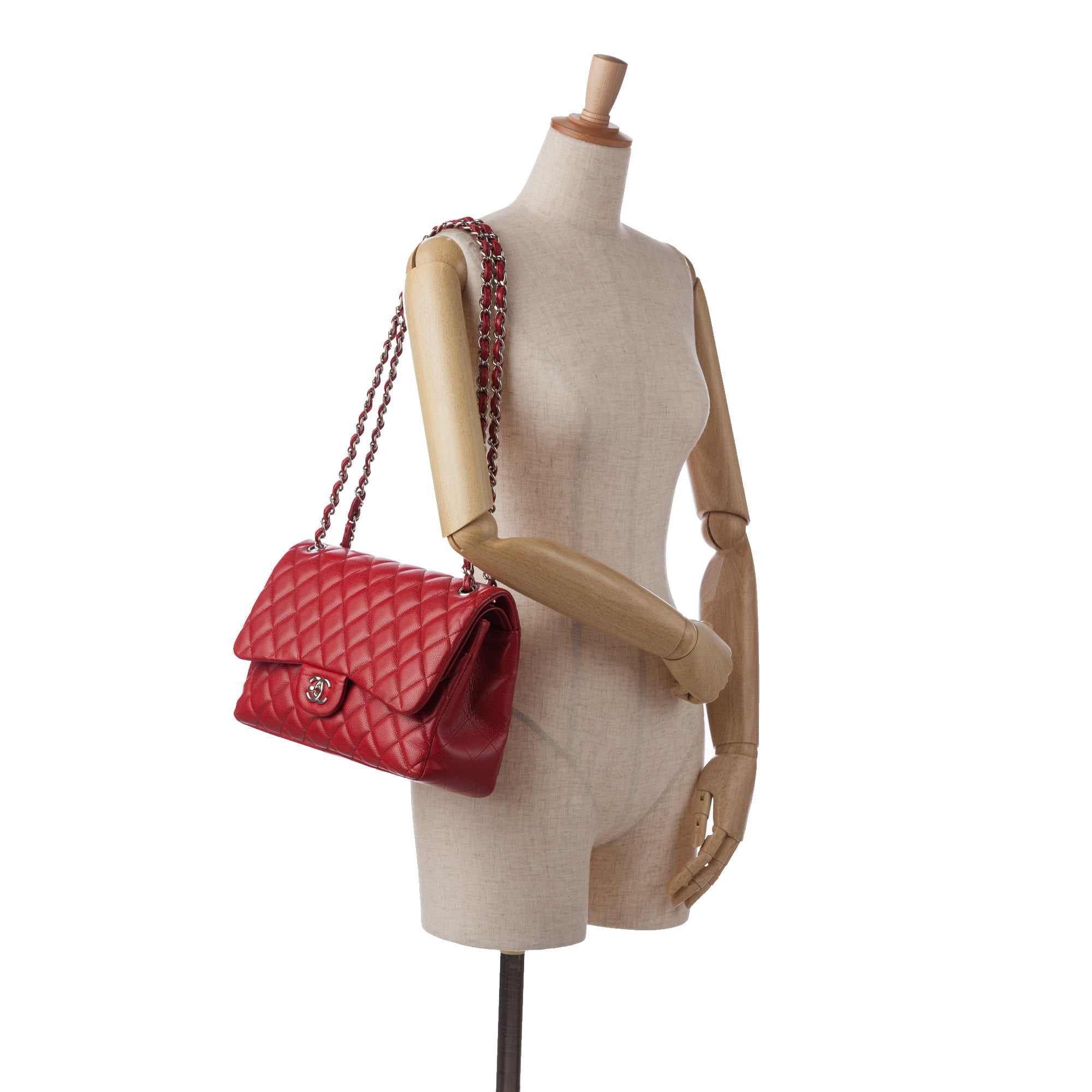Chanel Jumbo Classic Caviar Double Flap - image 11