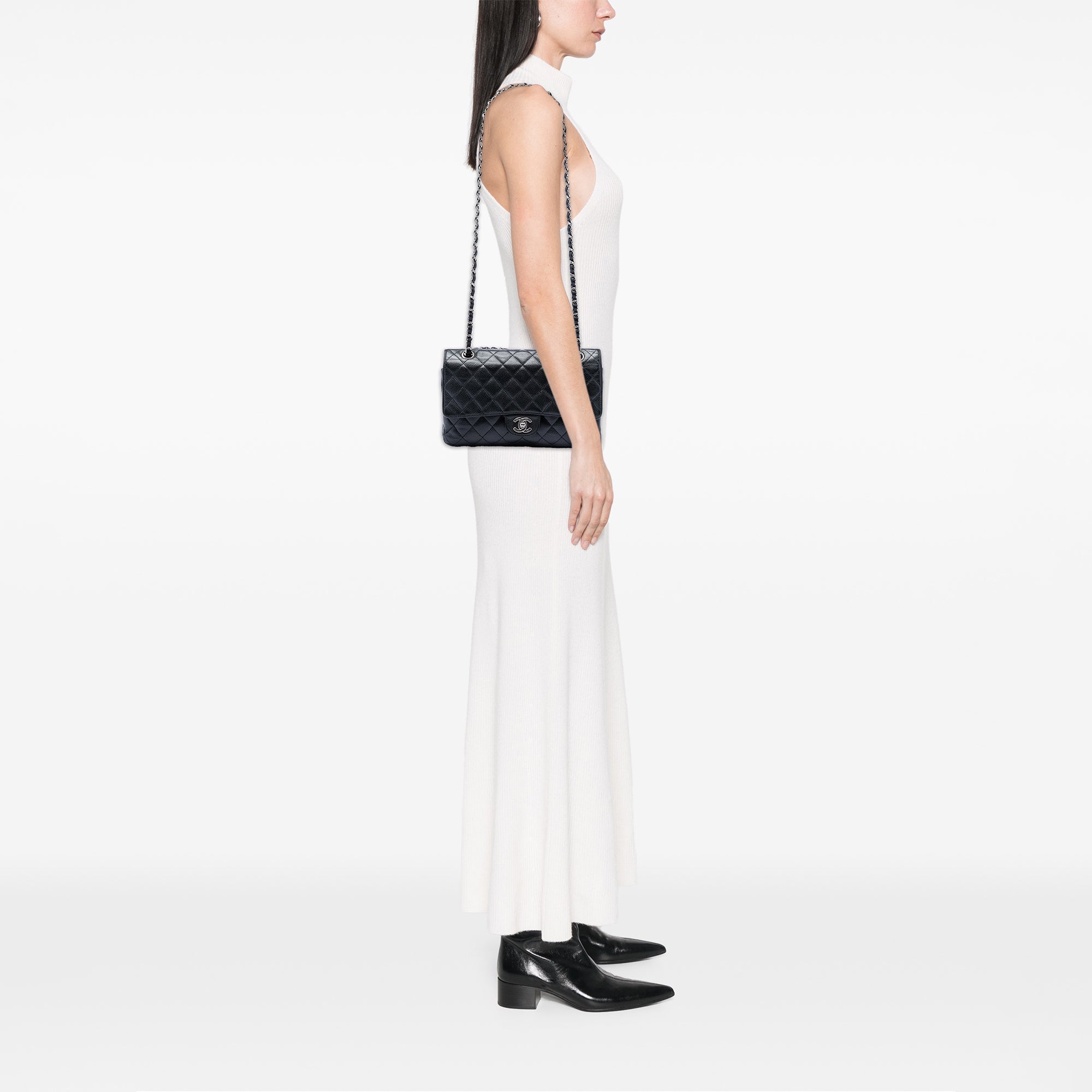 Chanel Medium Classic Caviar Double Flap - image 5