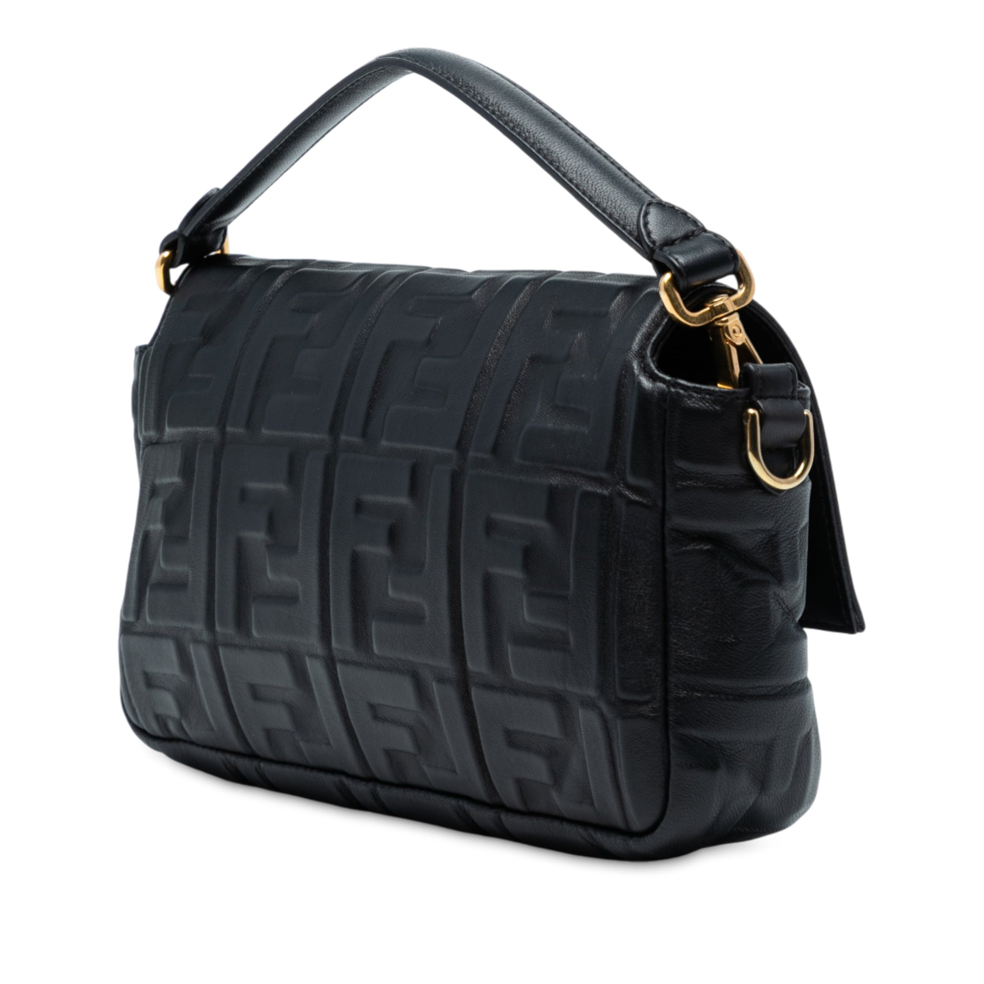 Fendi Zucca Embossed Leather Baguette Satchel - image 2