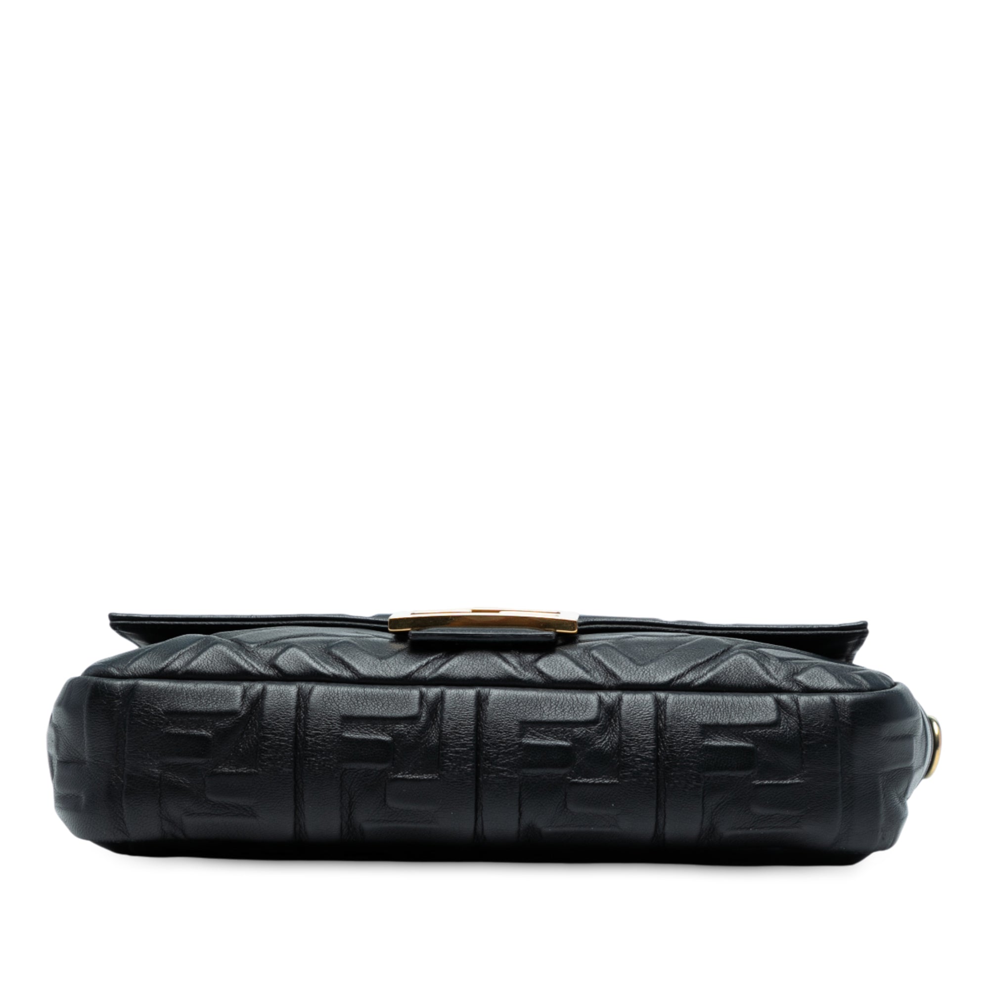 Fendi Zucca Embossed Leather Baguette Satchel - image 3