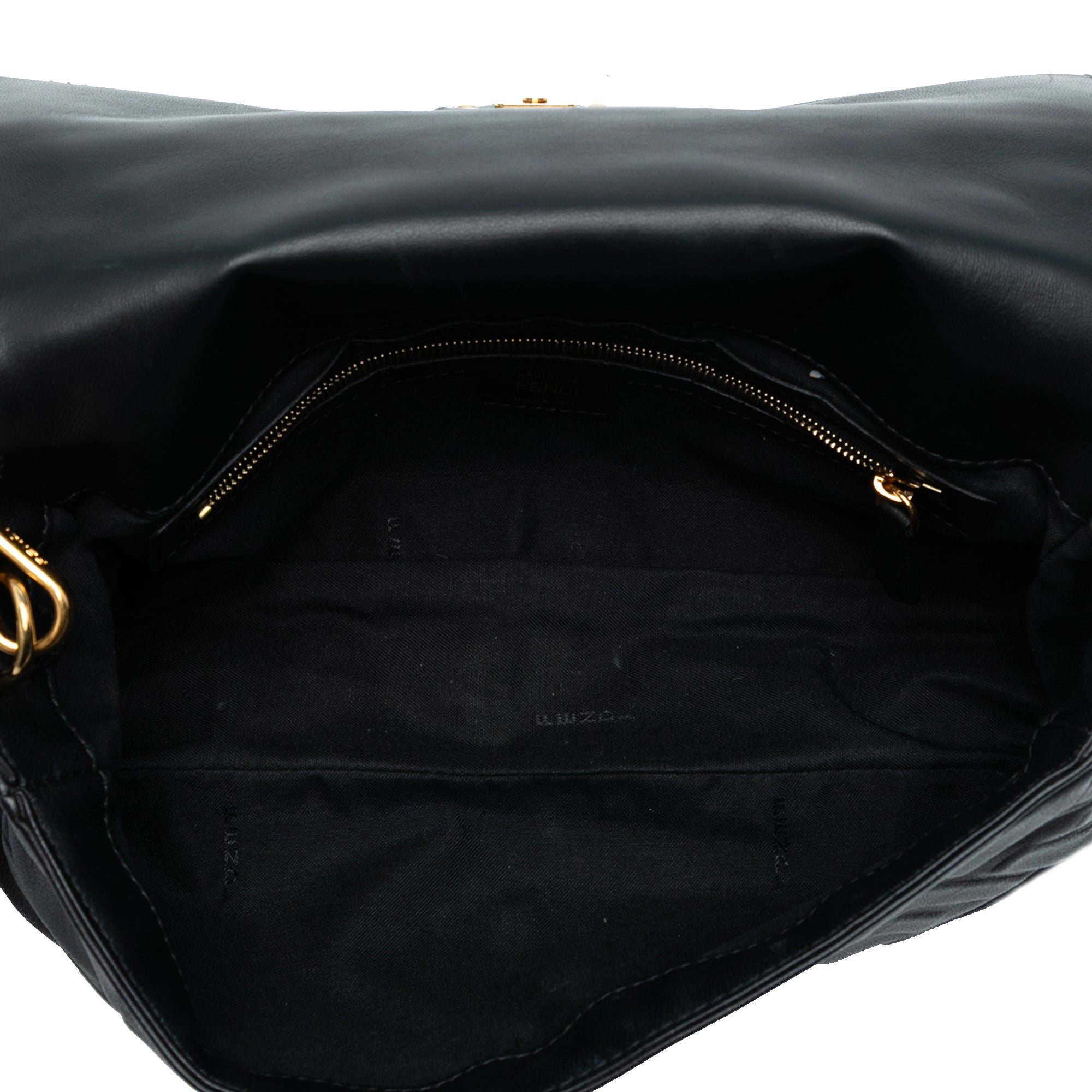 Fendi Zucca Embossed Leather Baguette Satchel - image 4