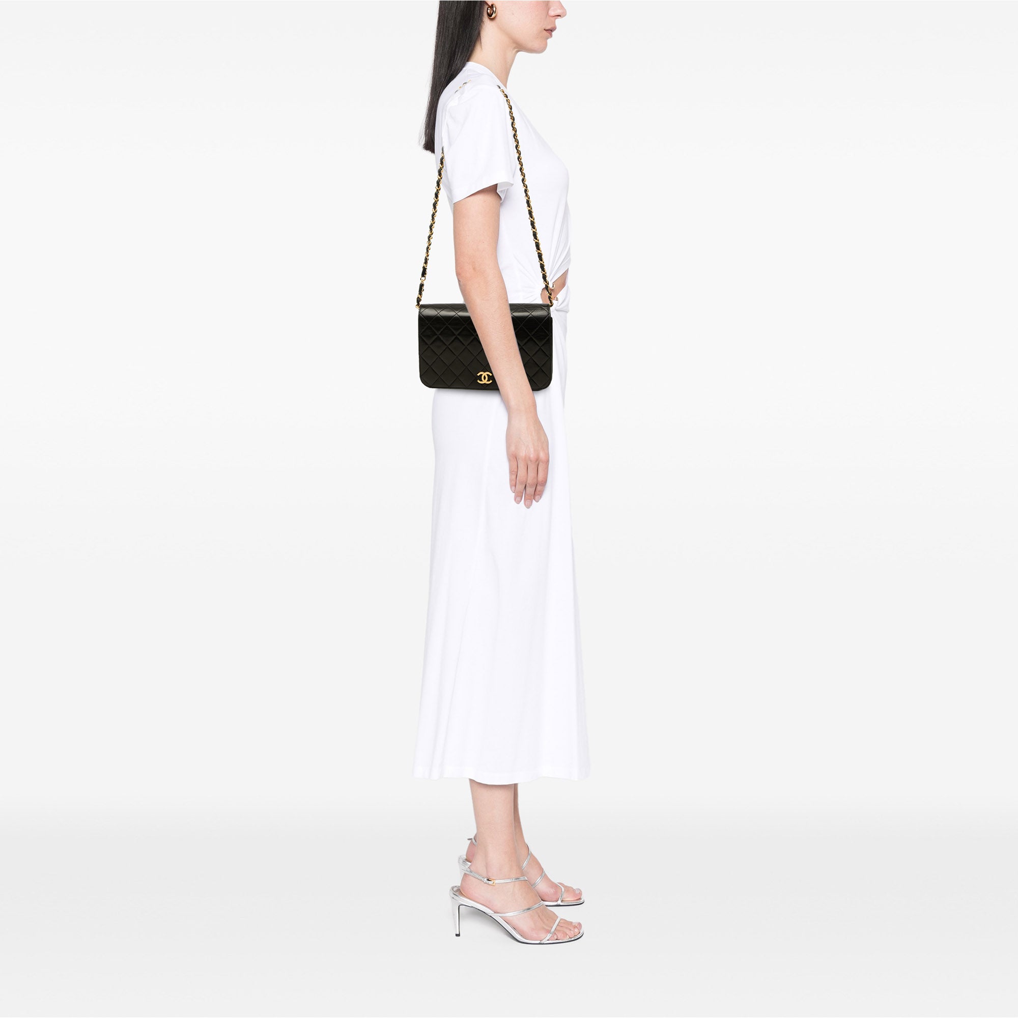 Chanel CC Quilted Lambskin Full Single Flap - image 6