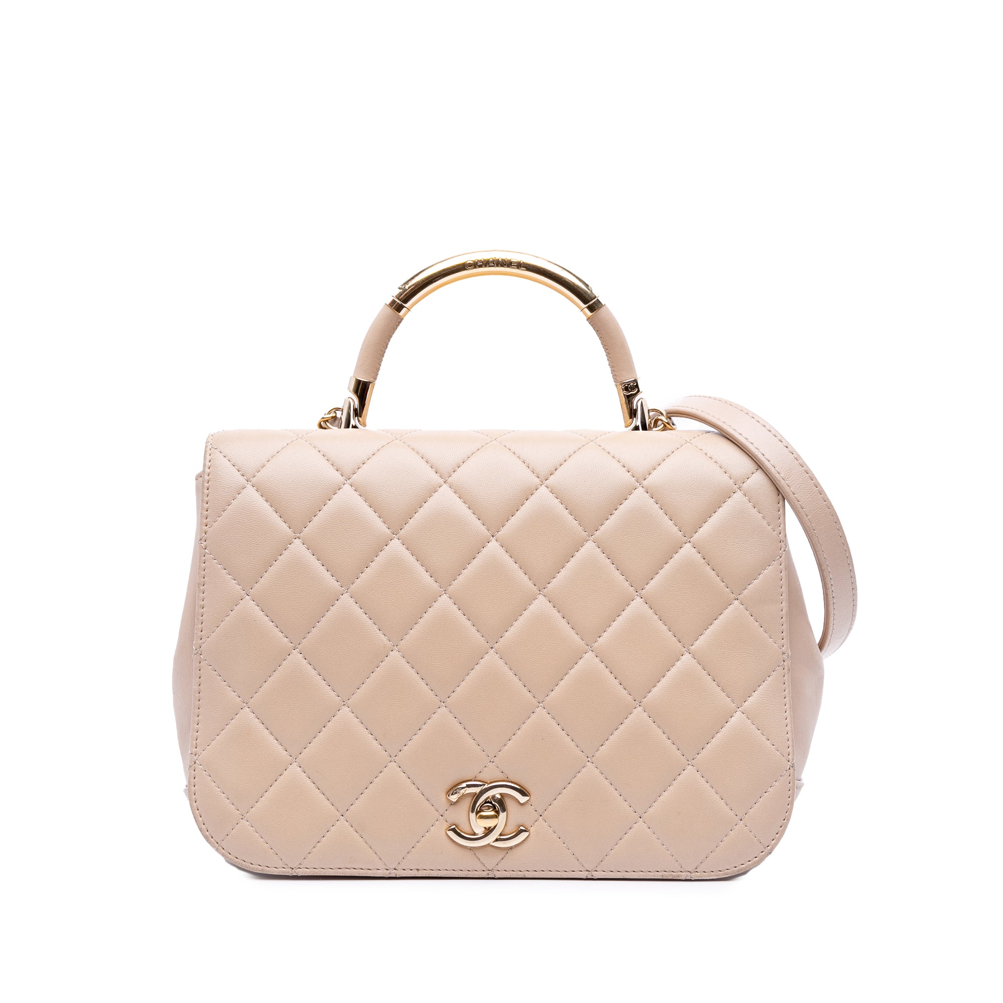 Chanel Medium Quilted Lambskin Carry Chic Flap - image 1