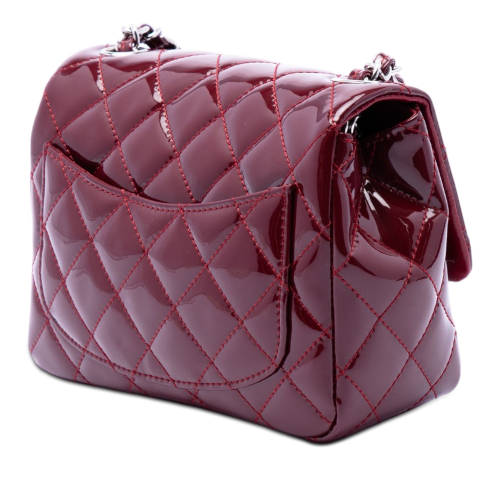 Chanel Mini Square Classic Patent Single Flap - image 2