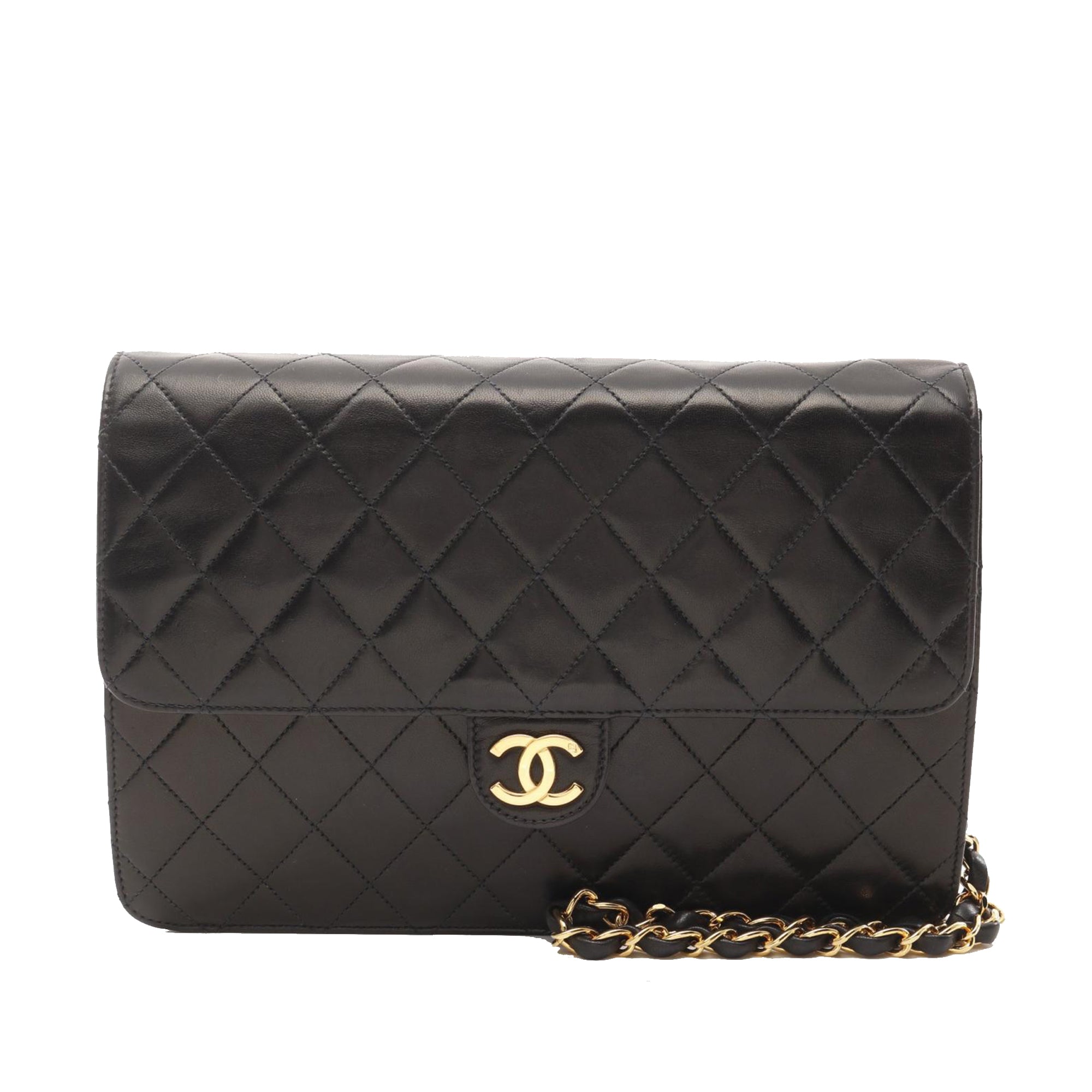 Chanel CC Quilted Lambskin Single Flap - image 1