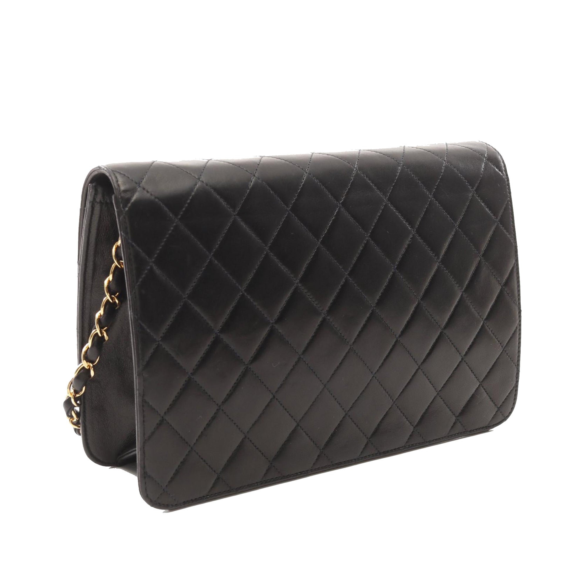 Chanel CC Quilted Lambskin Single Flap - image 2