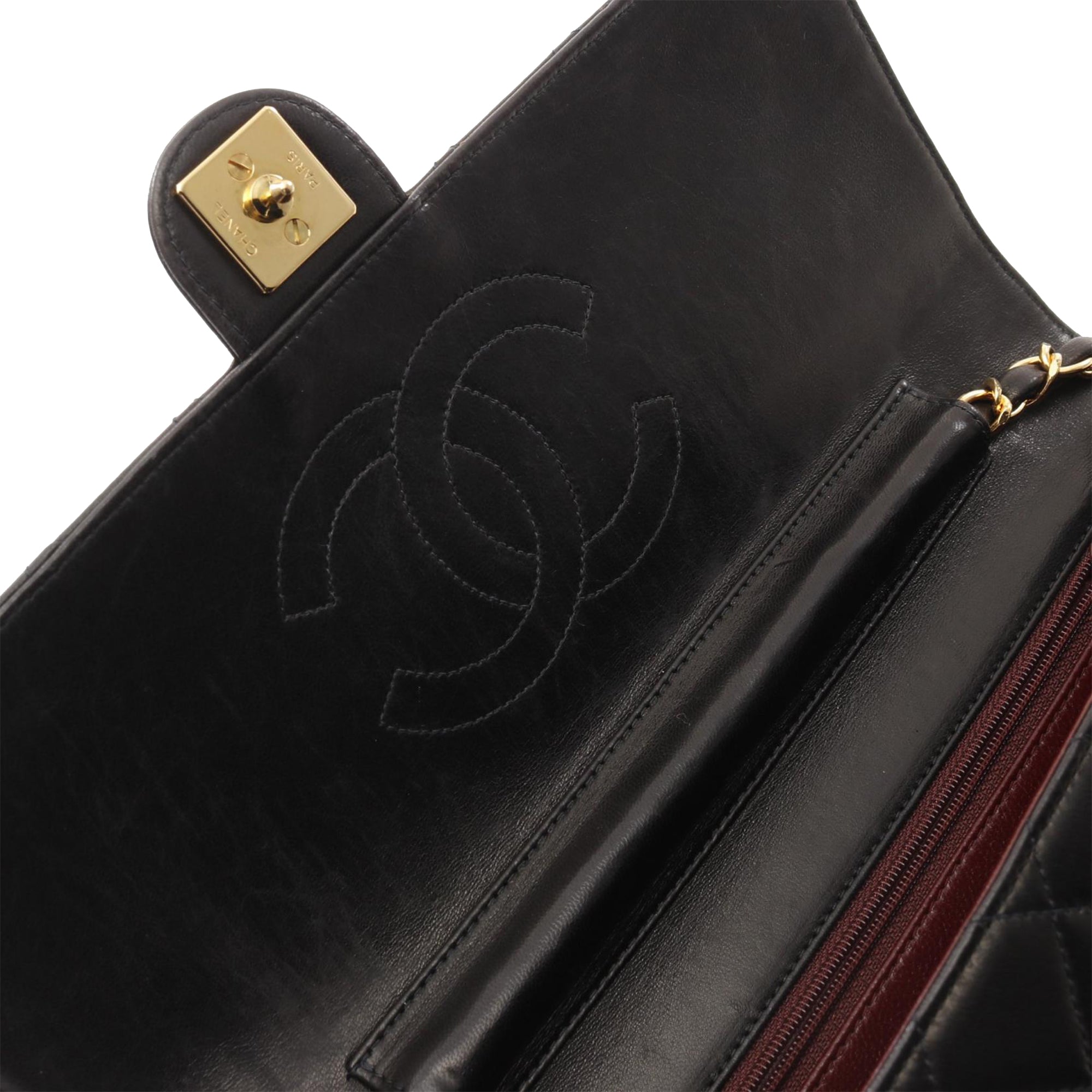 Chanel CC Quilted Lambskin Single Flap - image 8