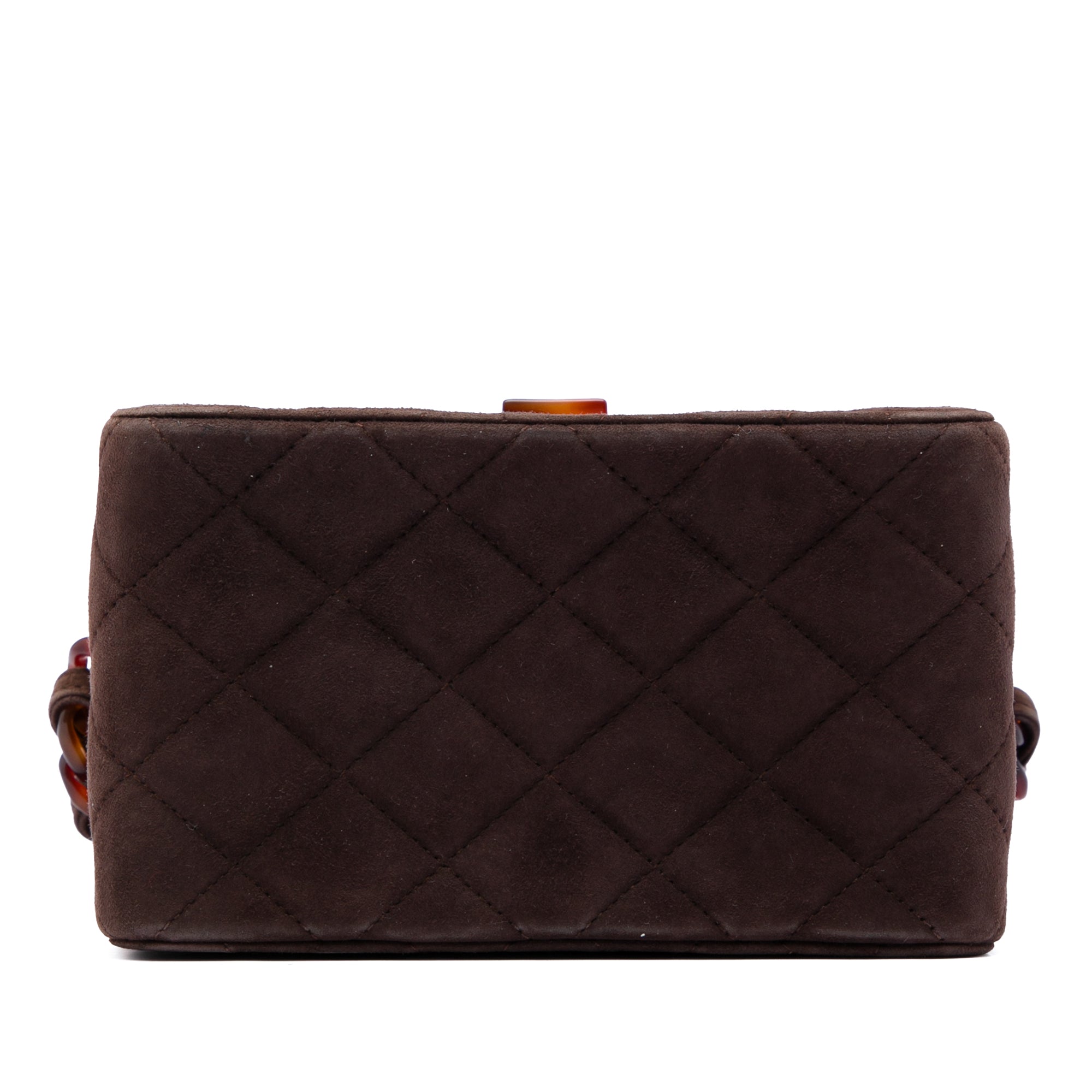 Chanel CC Quilted Suede Box Vanity Bag - image 3