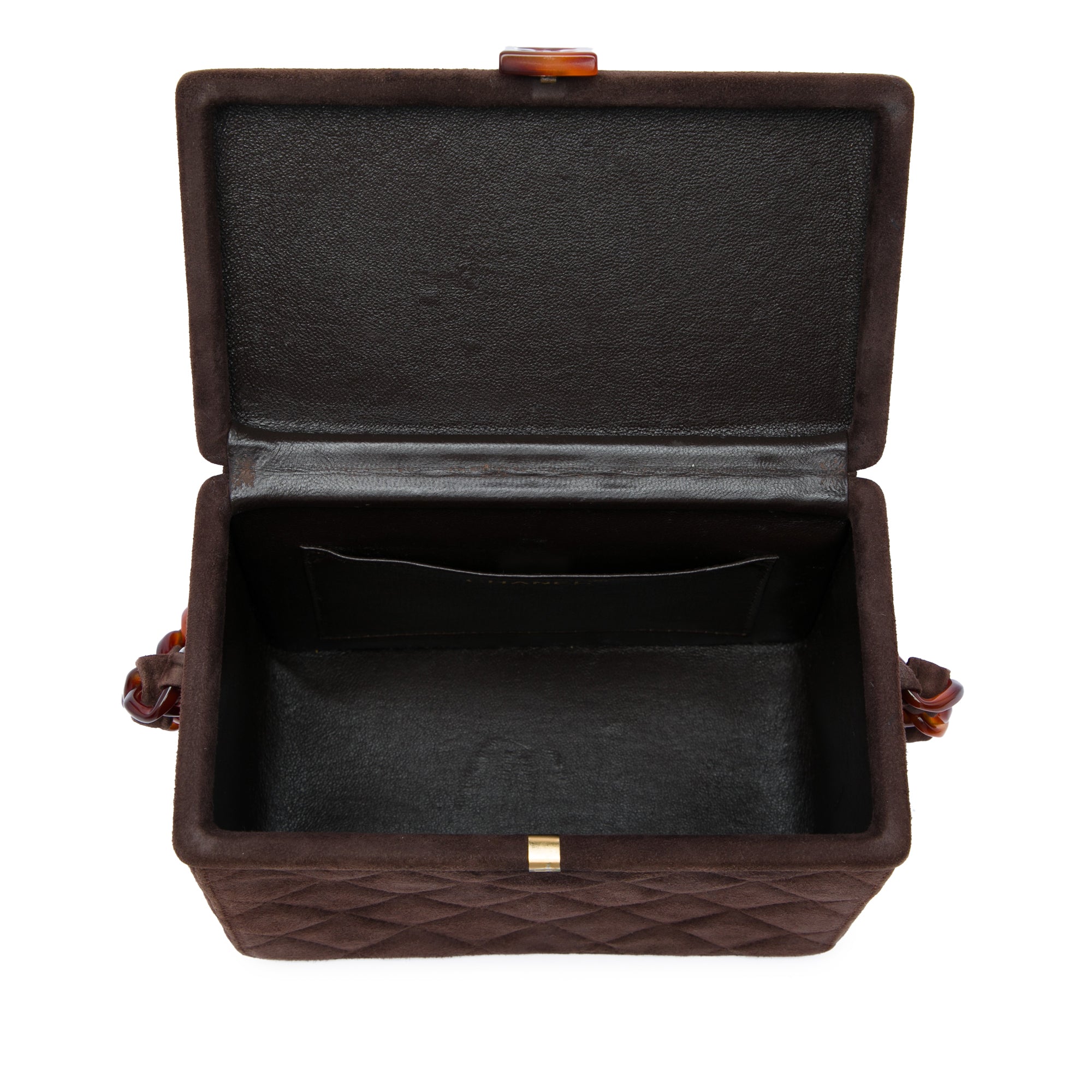 Chanel CC Quilted Suede Box Vanity Bag - image 4