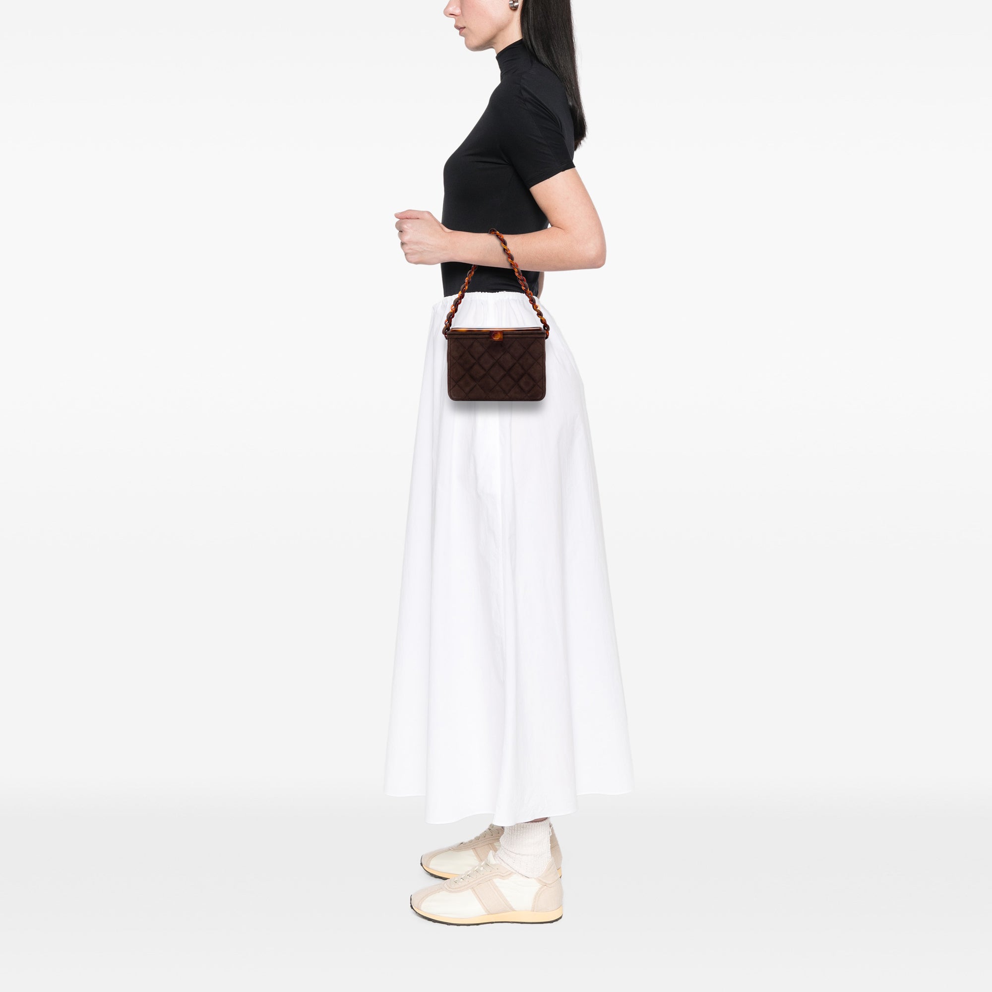 Chanel CC Quilted Suede Box Vanity Bag - image 6
