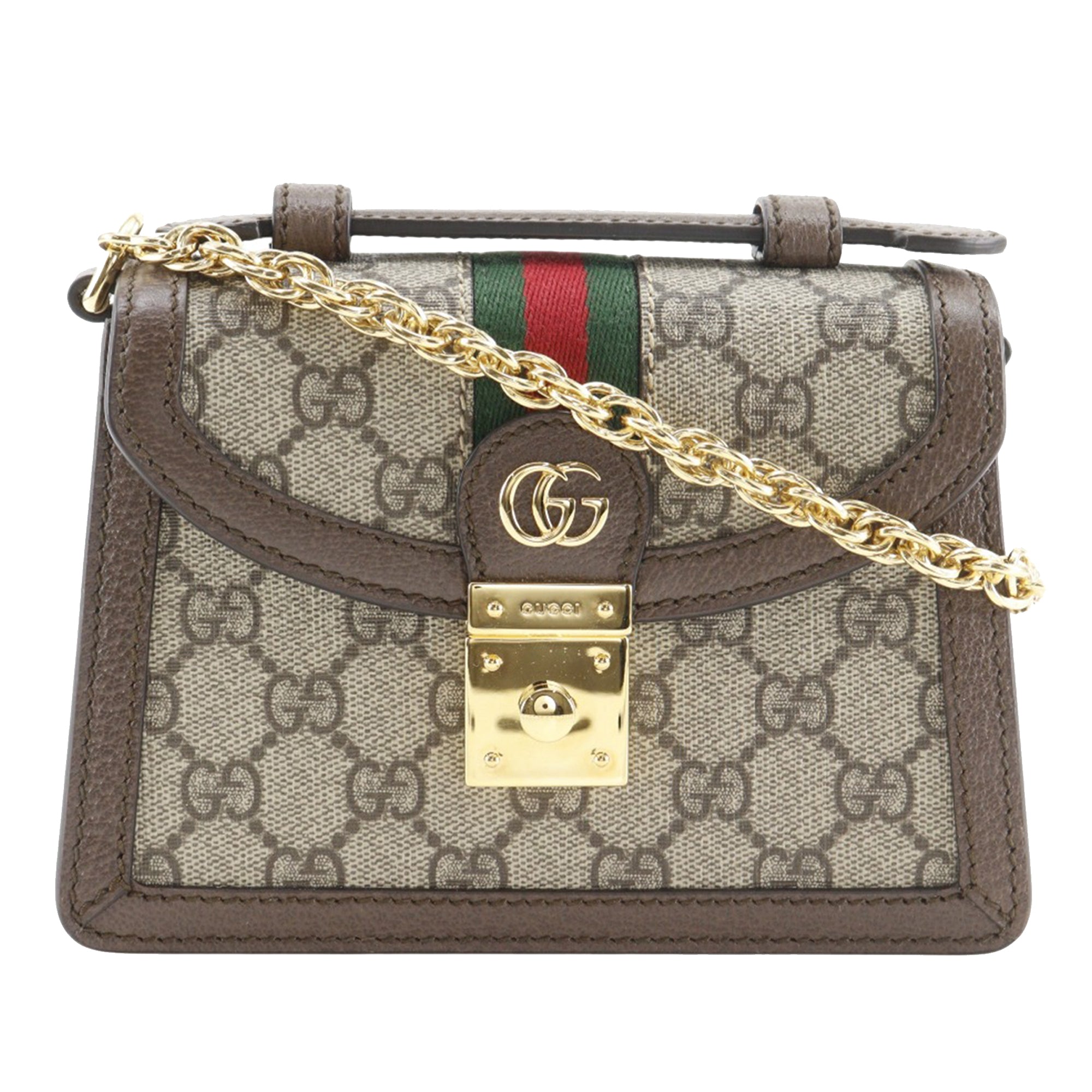 Gucci Small GG Supreme Web Ophidia Top Handle Bag - image 1