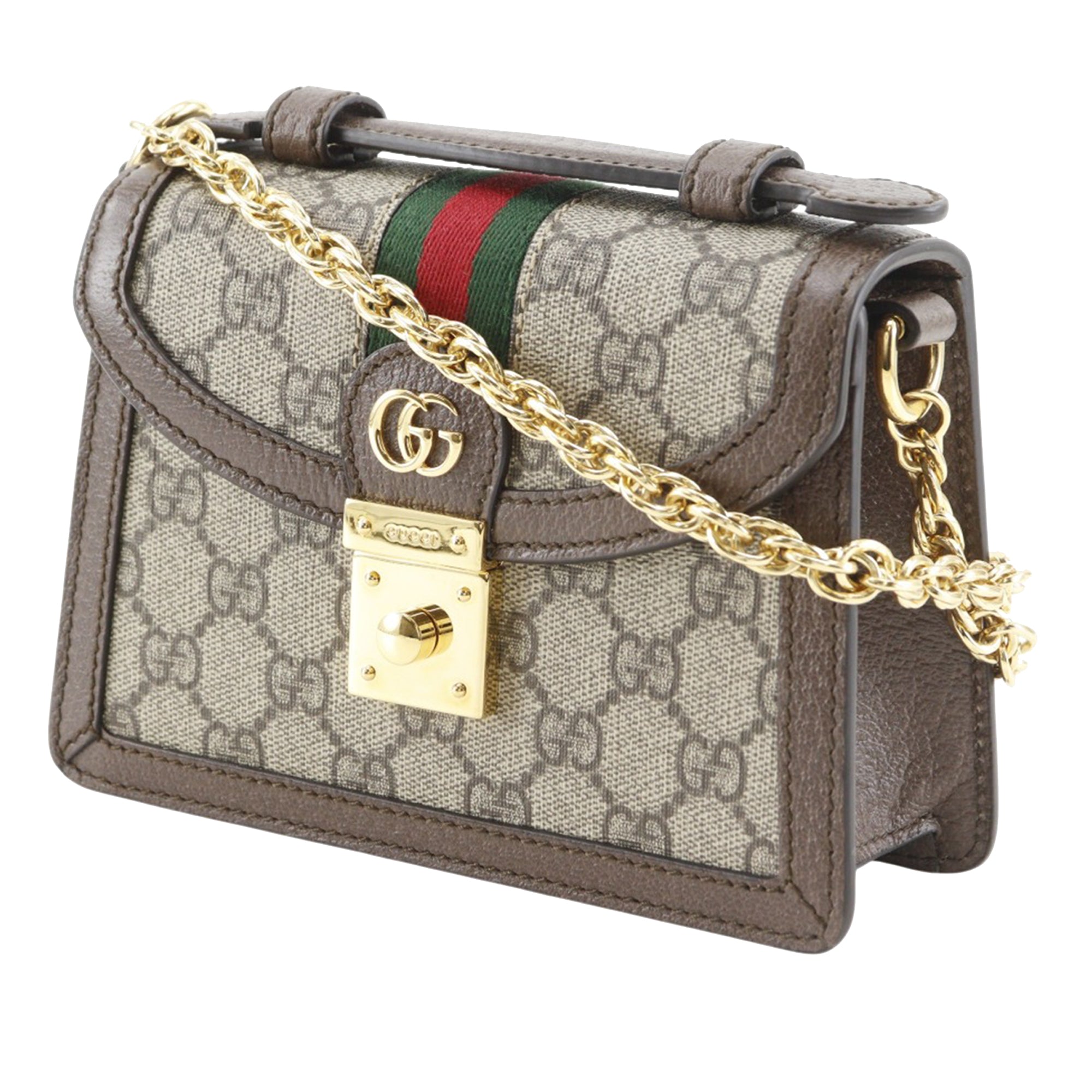 Gucci Small GG Supreme Web Ophidia Top Handle Bag - image 2